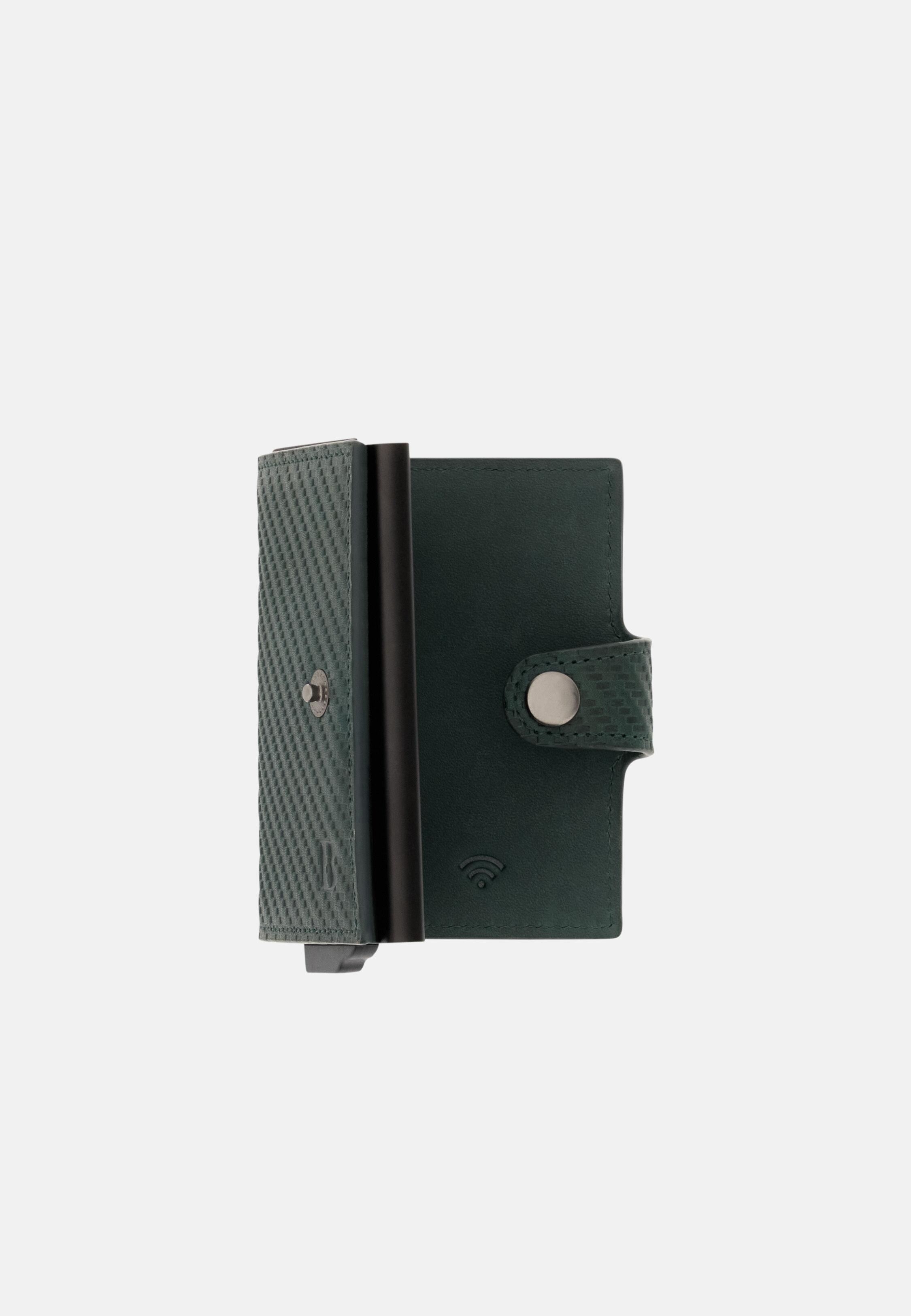 Printed Leather Credit Card Holder Dark Grey, 3901_DKGE, medium