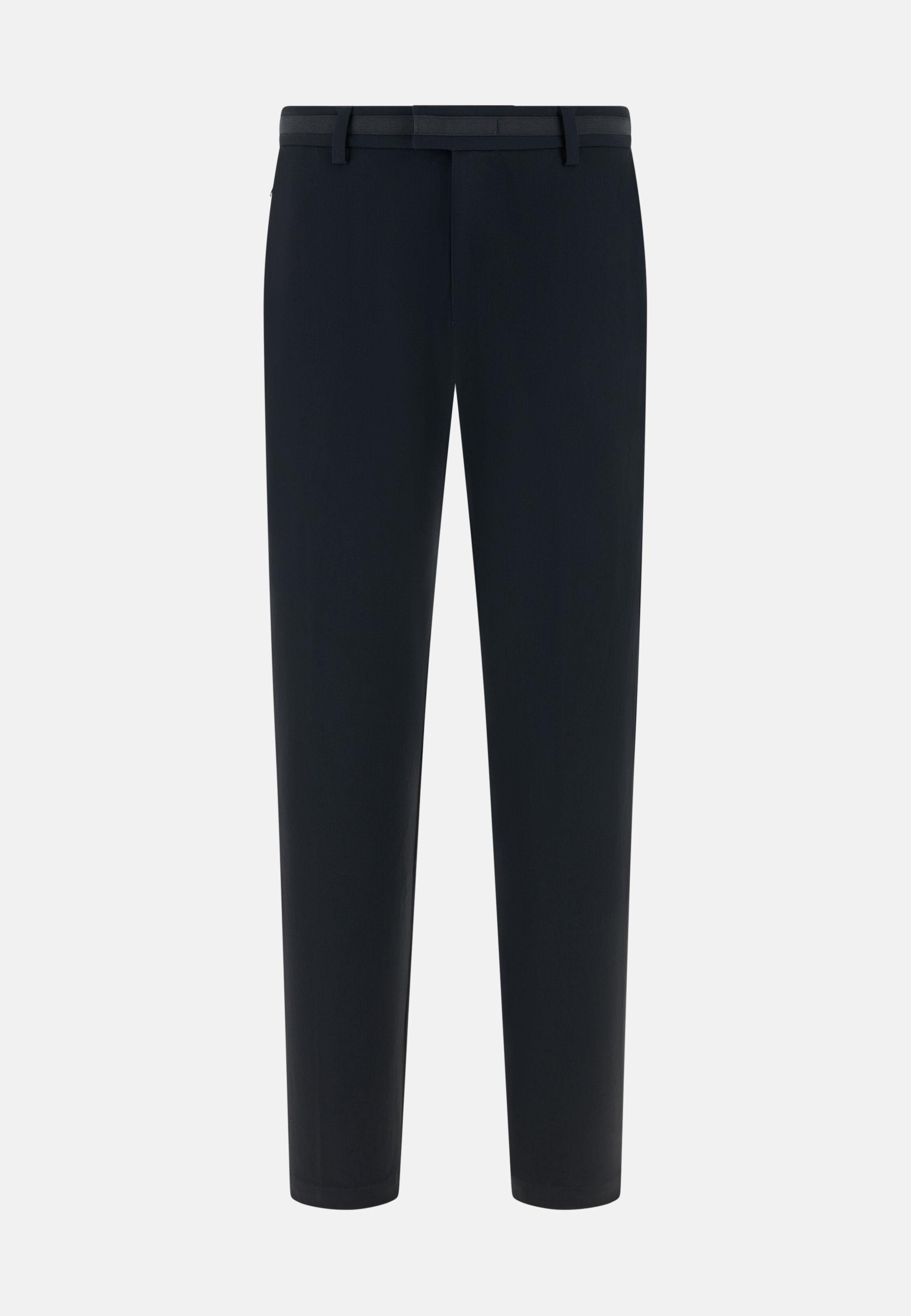 Trousers in Stretch Nylon B-Tech, Navy Blue, Navy blue, large image number 1