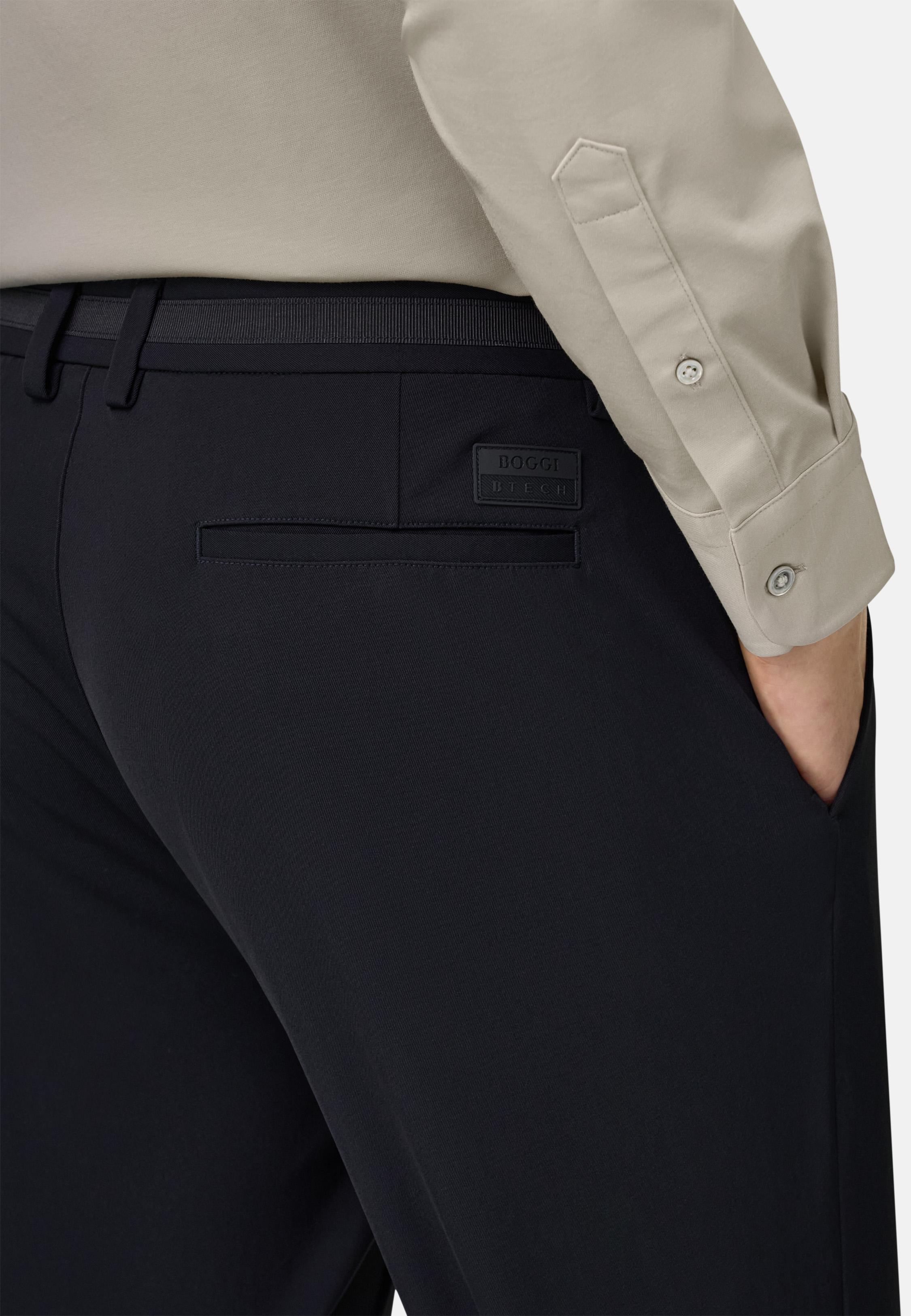 B-Tech Stretch Nylon Trousers Blue, Navy blue, large image number 3