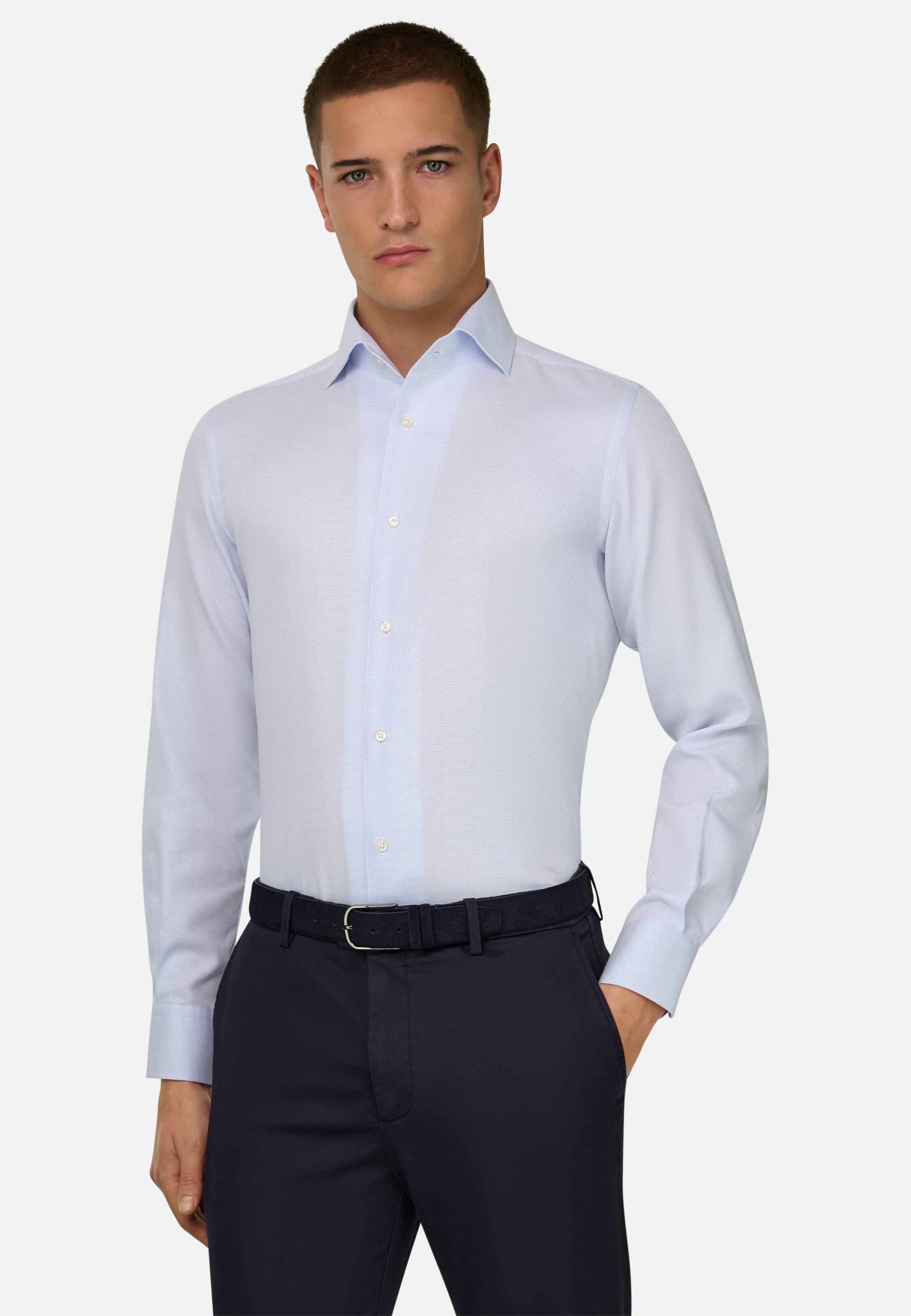 Regular Fit Cotton Shirt Light Blue, Light Blue, large image number 1