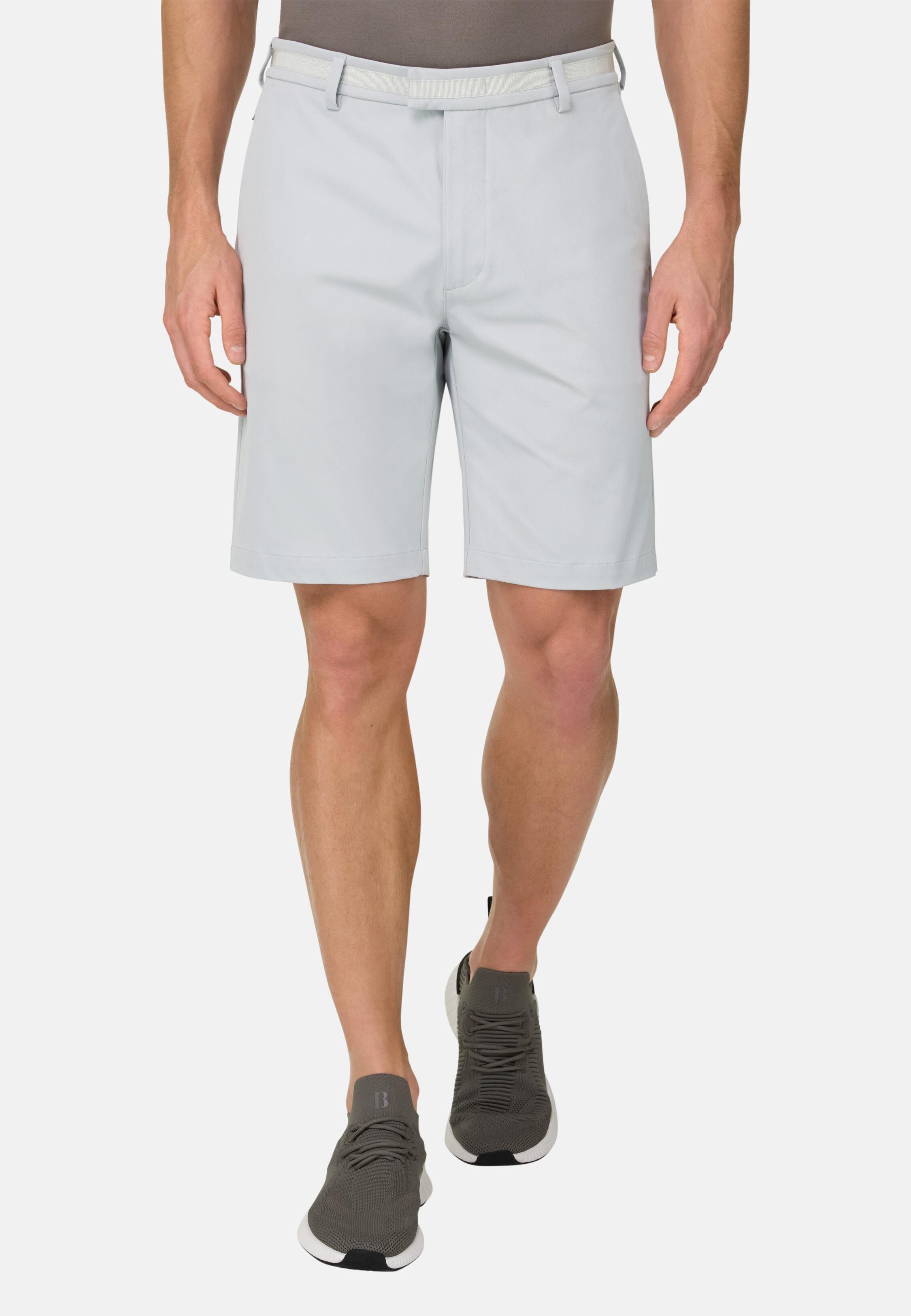 B Tech Stretch Nylon Bermuda Shorts White, Ice, medium