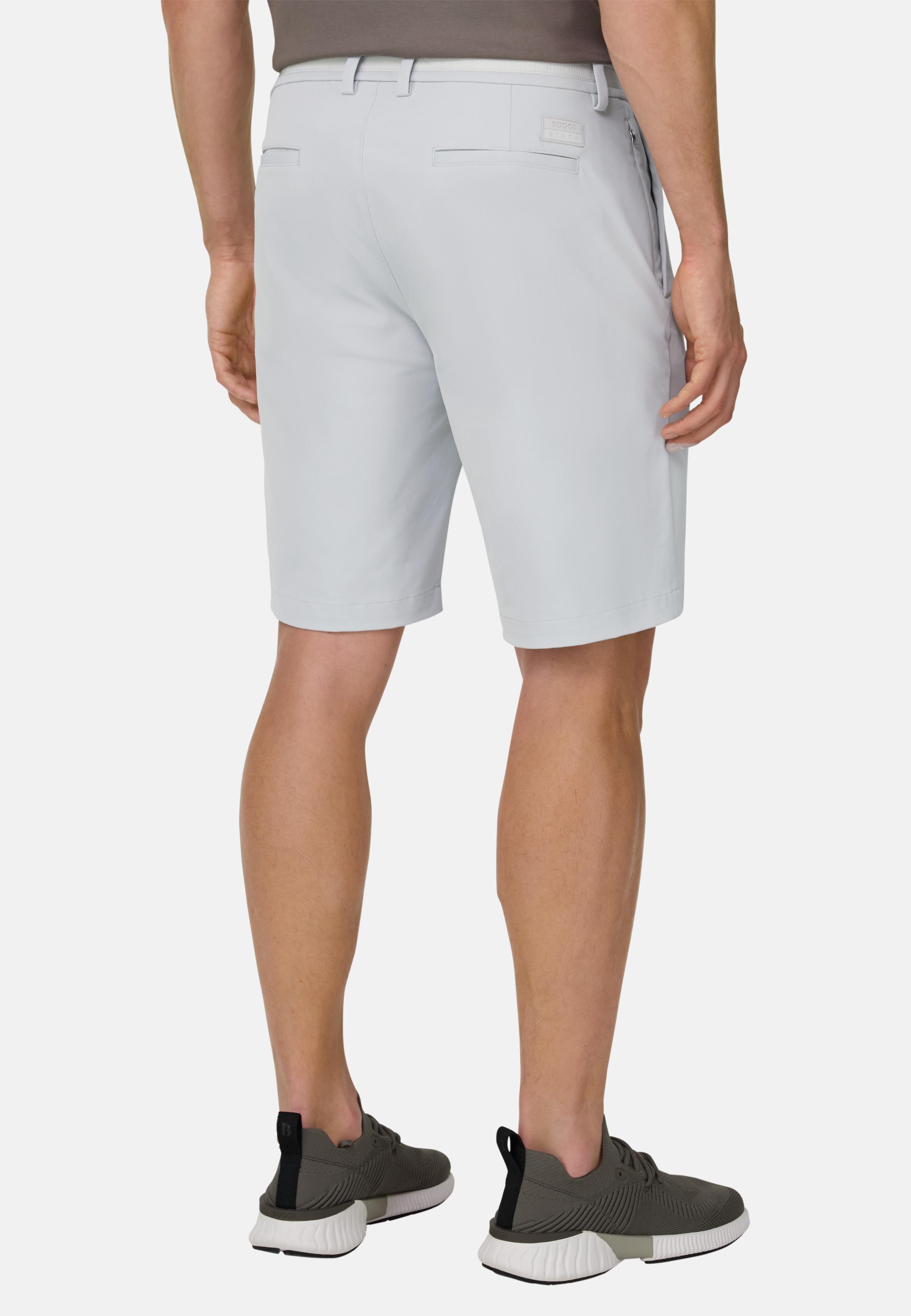 B Tech Stretch Nylon Bermuda Shorts White, Ice, large image number 2