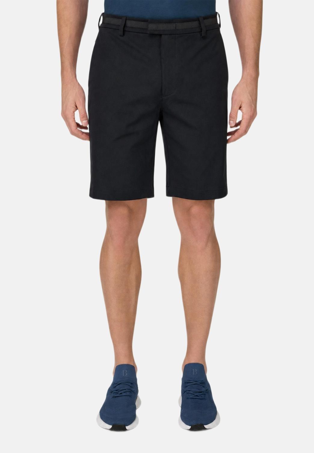 Bermuda Shorts in Stretch Nylon B-Tech, Navy Blue, Navy blue, large