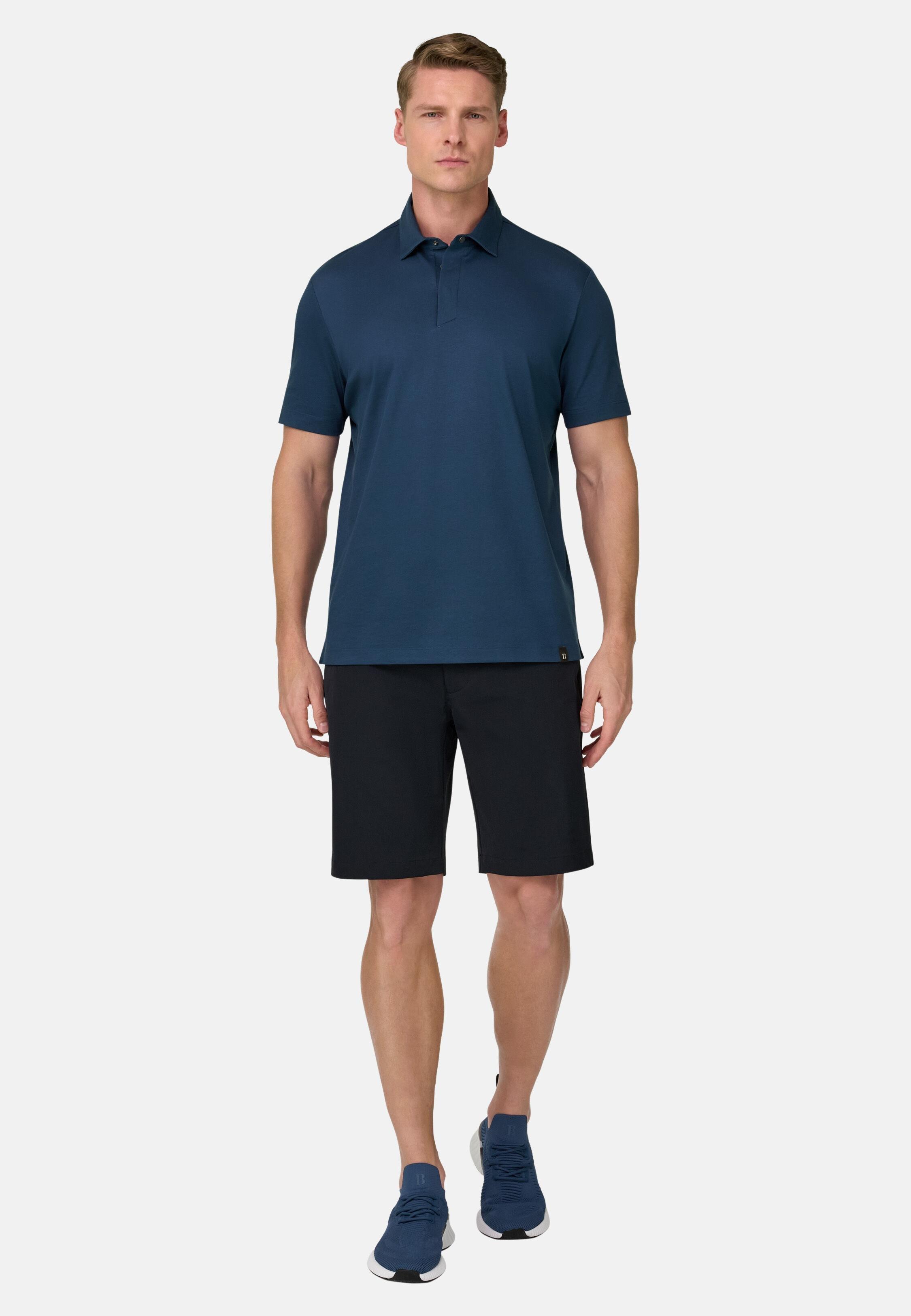 شورت برمودا نايلون مطاطي بي تك أزرق, Navy blue, large image number 1