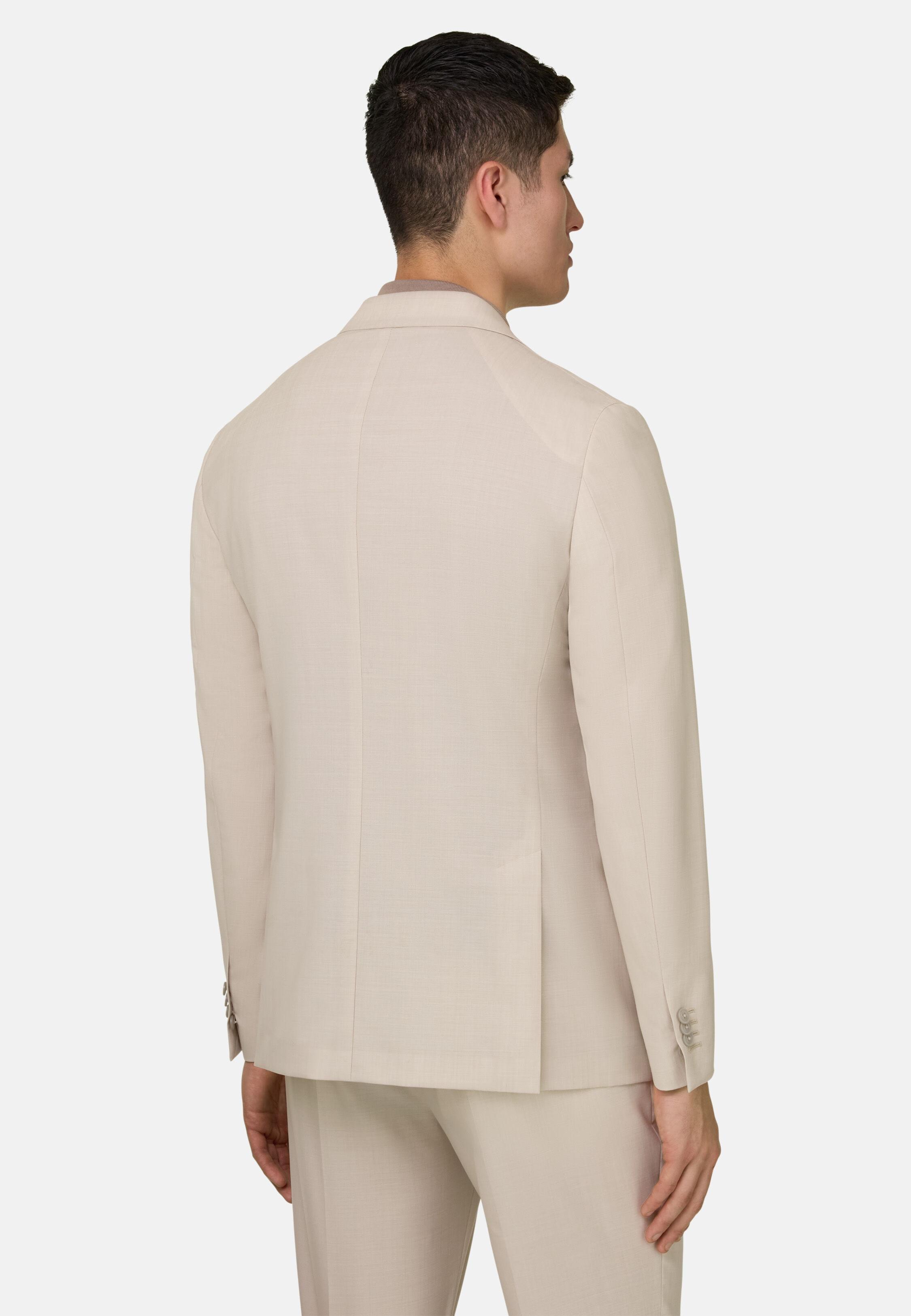 Beige Pure Travel Wool Suit, 3901_SAND, medium