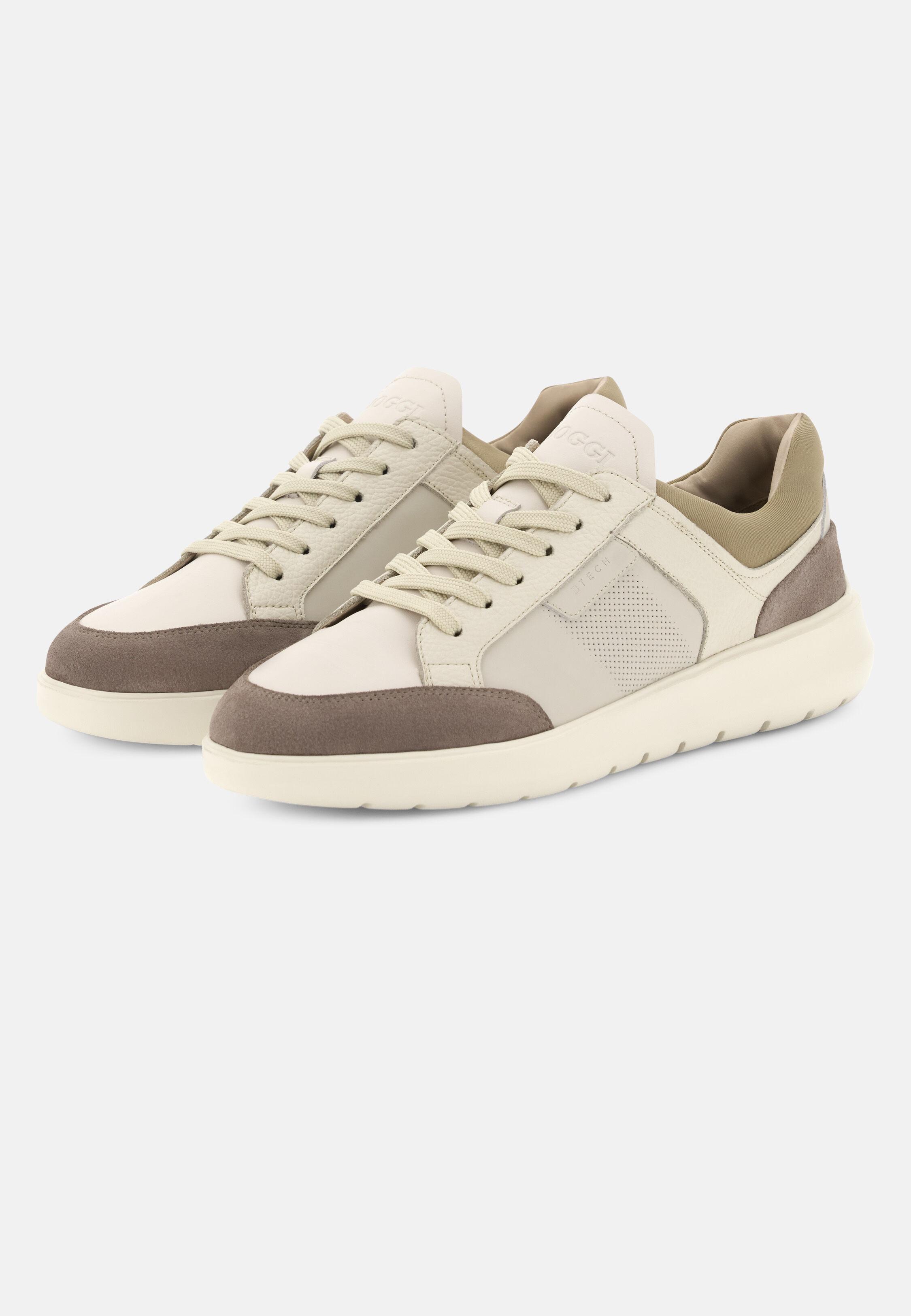 Nimbus Leather and Technical Fabric Trainers White, 3901_WHIT, medium