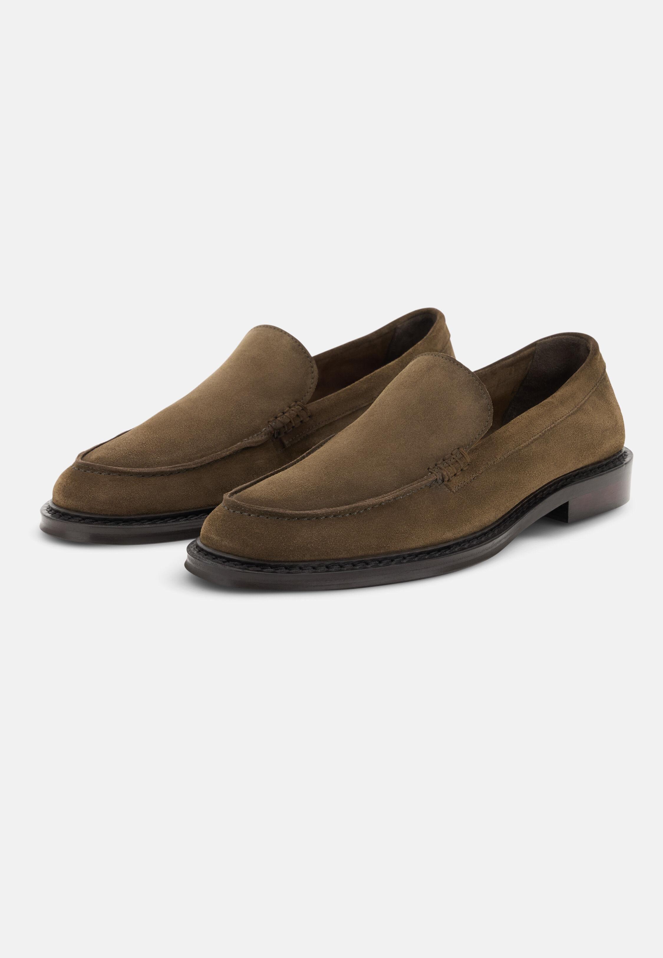 Suede Loafers Taupe, 3901_TAUP, medium