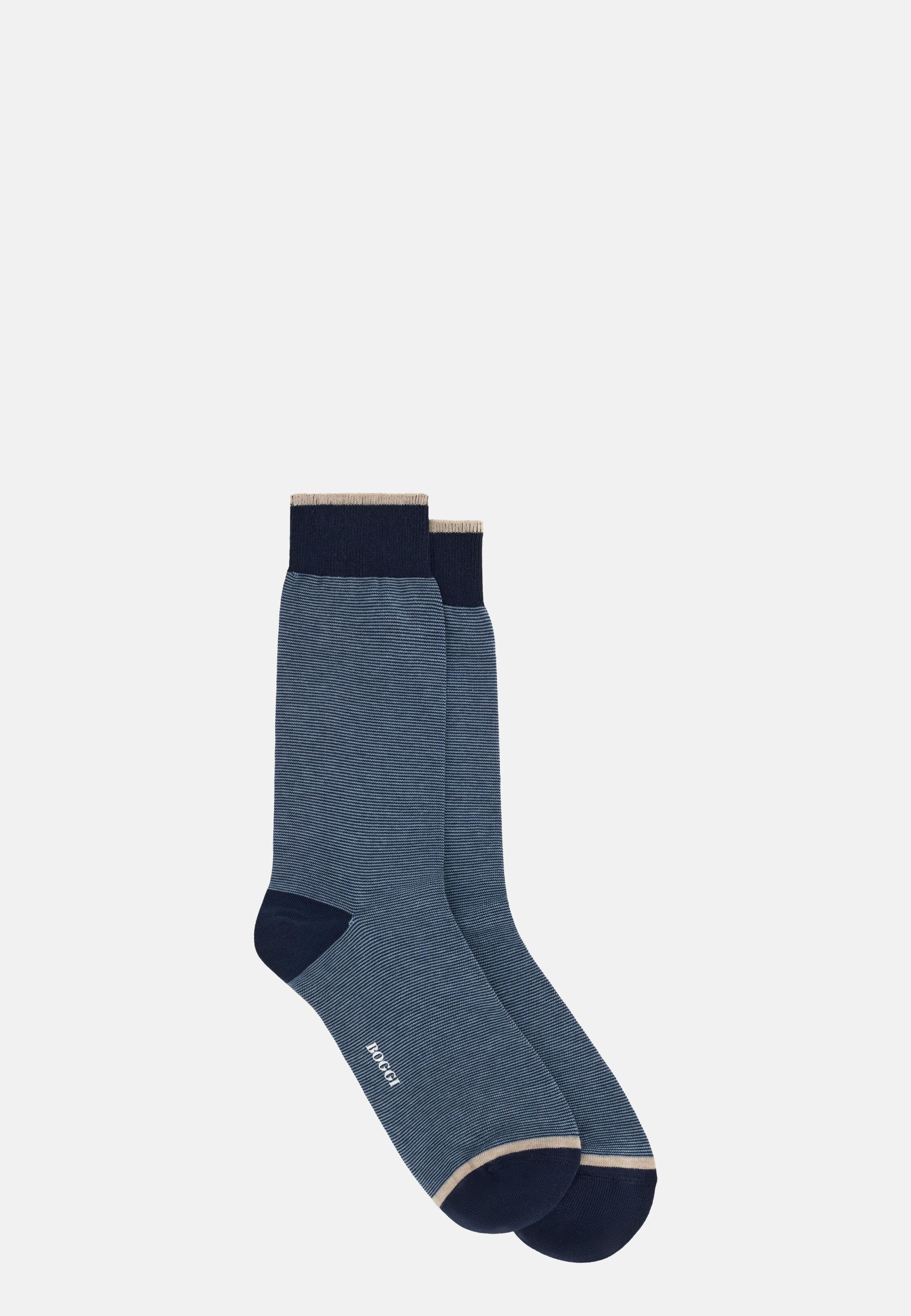 Micro Striped Socks Navy, 3901_NAVY, large image number 0
