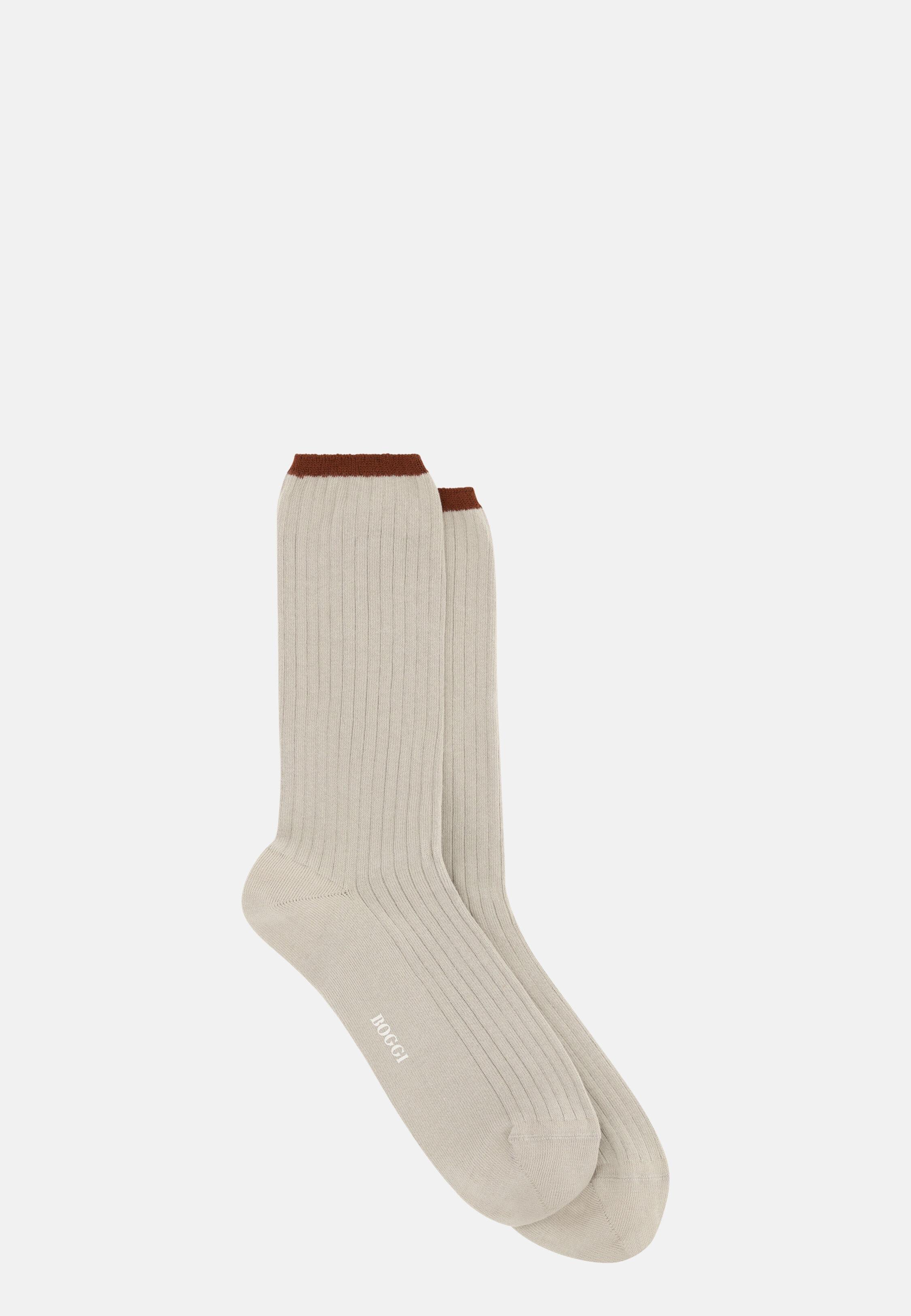 Ribbed Socks Beige, 3901_ICE, large image number 0