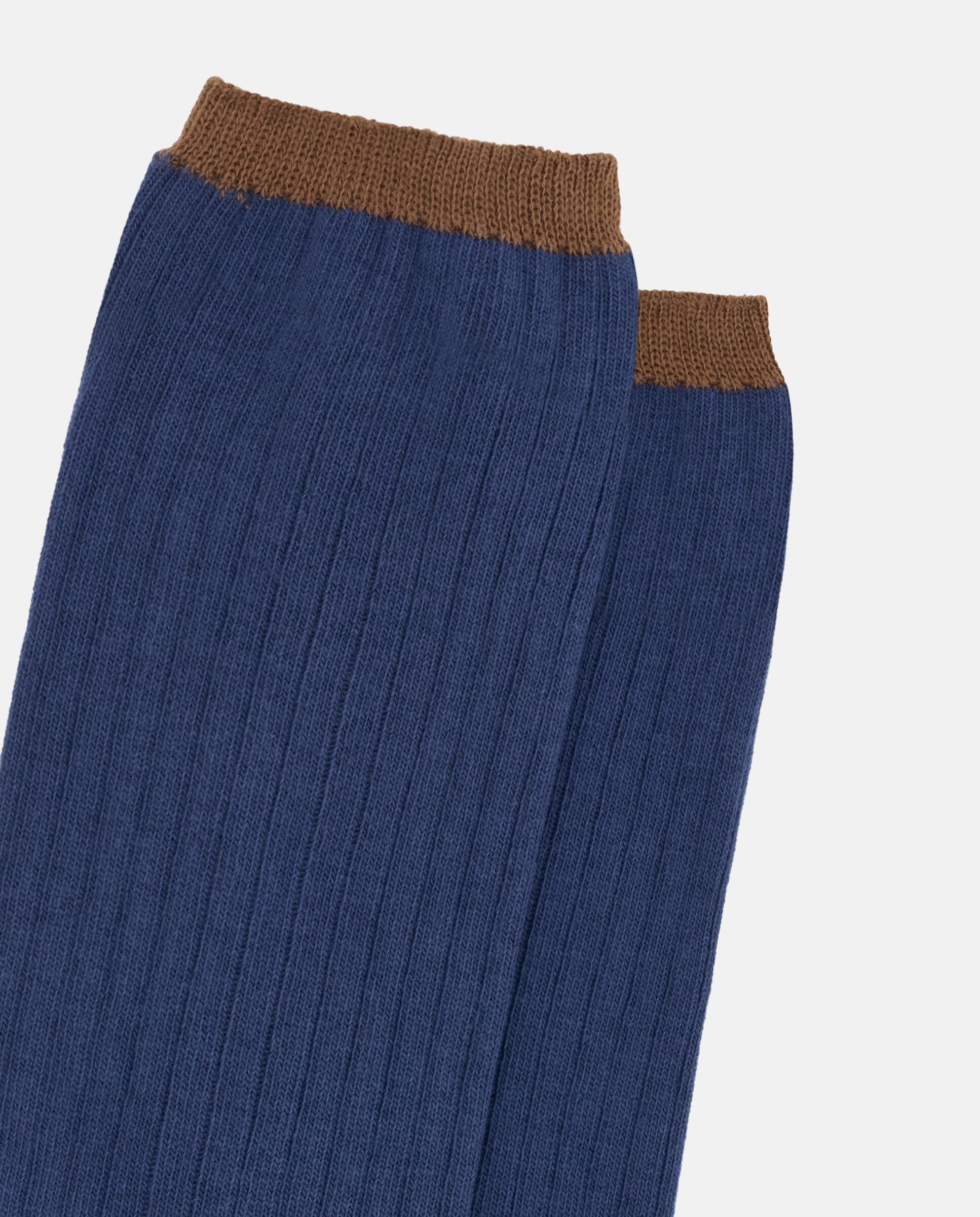 Ribbed Socks Blue, Blue, medium