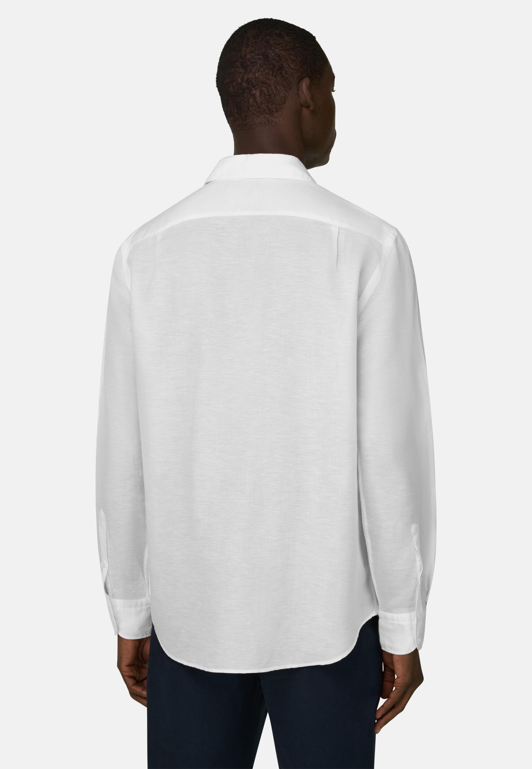 Regular Fit Tencel Linen Shirt White, White, large image number 1
