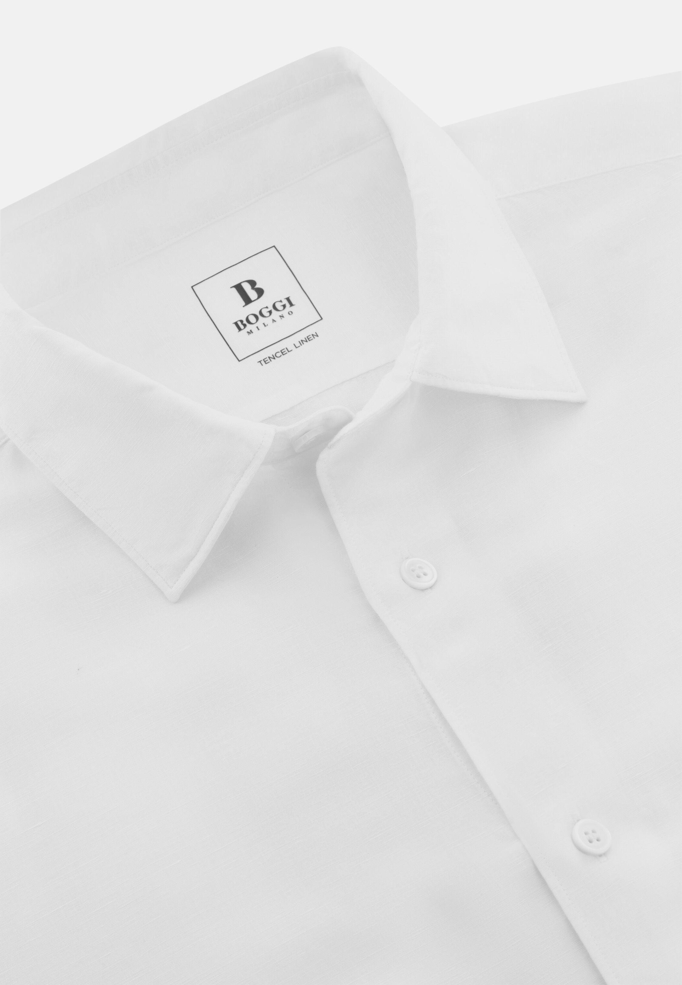 Regular Fit Tencel Linen Shirt White, White, large image number 3