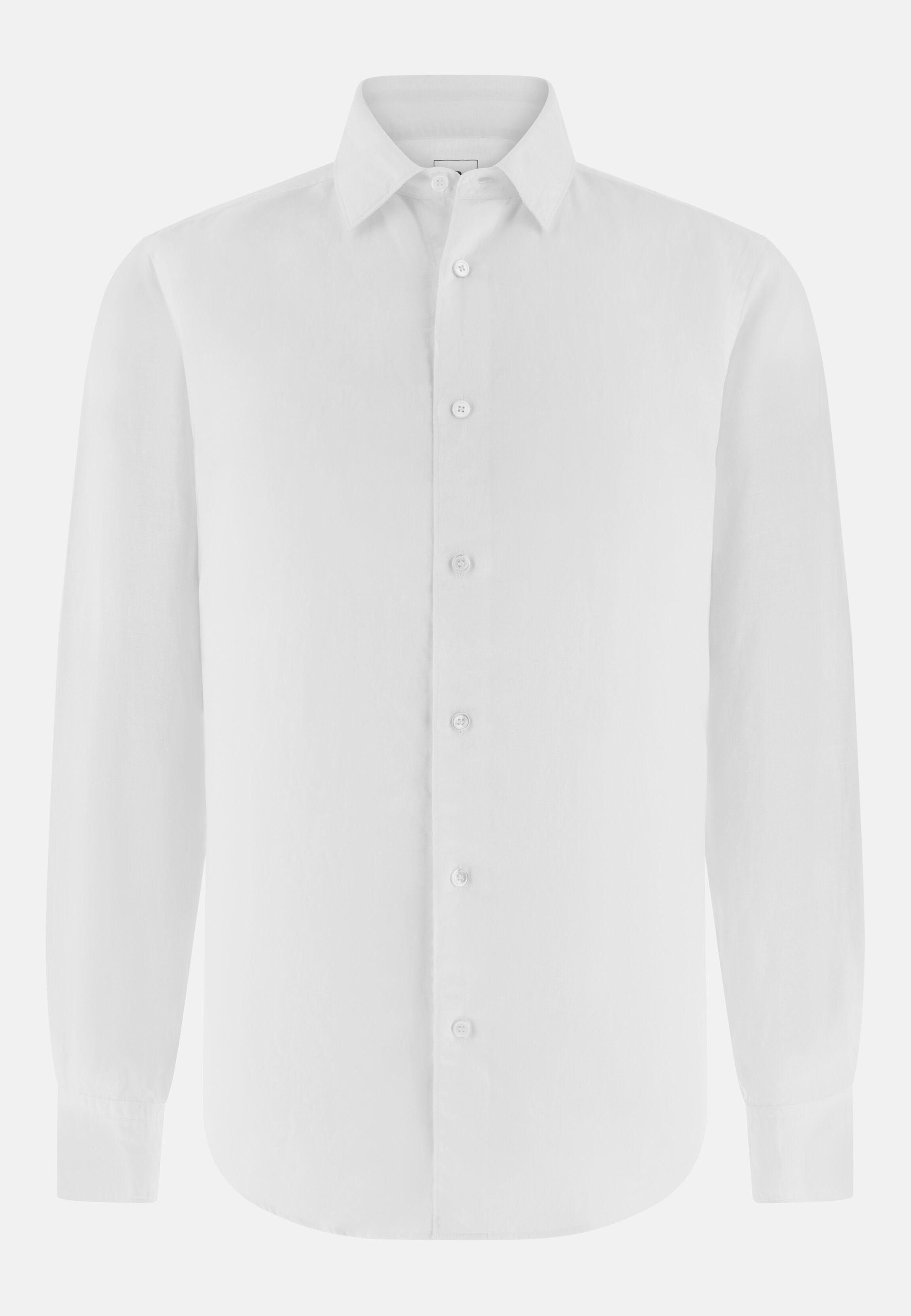 Regular Fit Tencel Linen Shirt White, White, large image number 4