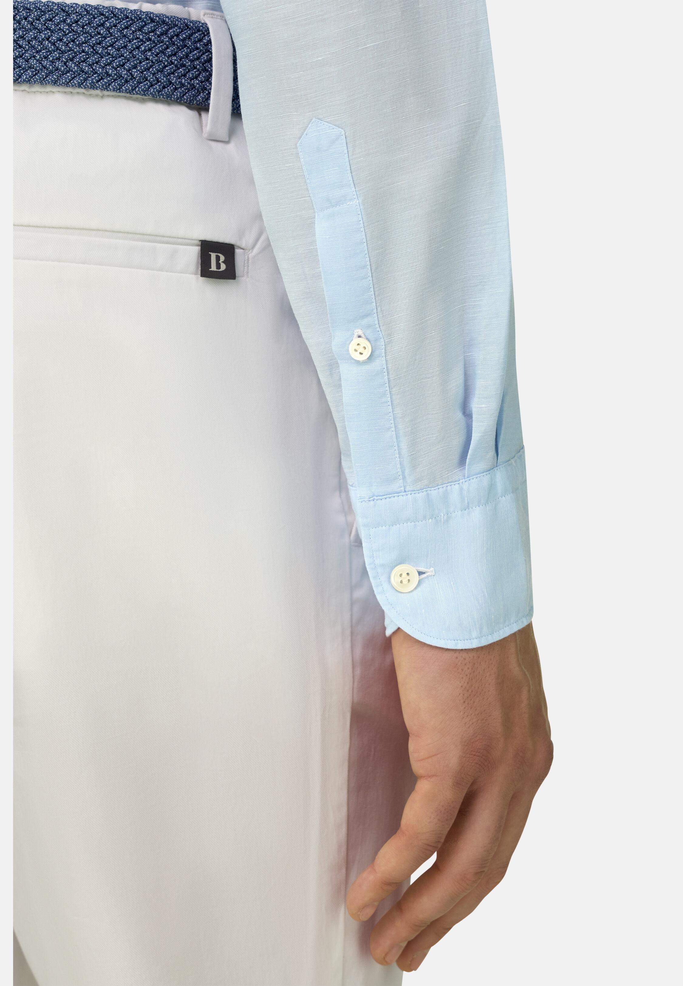Regular Fit Tencel Linen Shirt, Light Blue, large image number 2