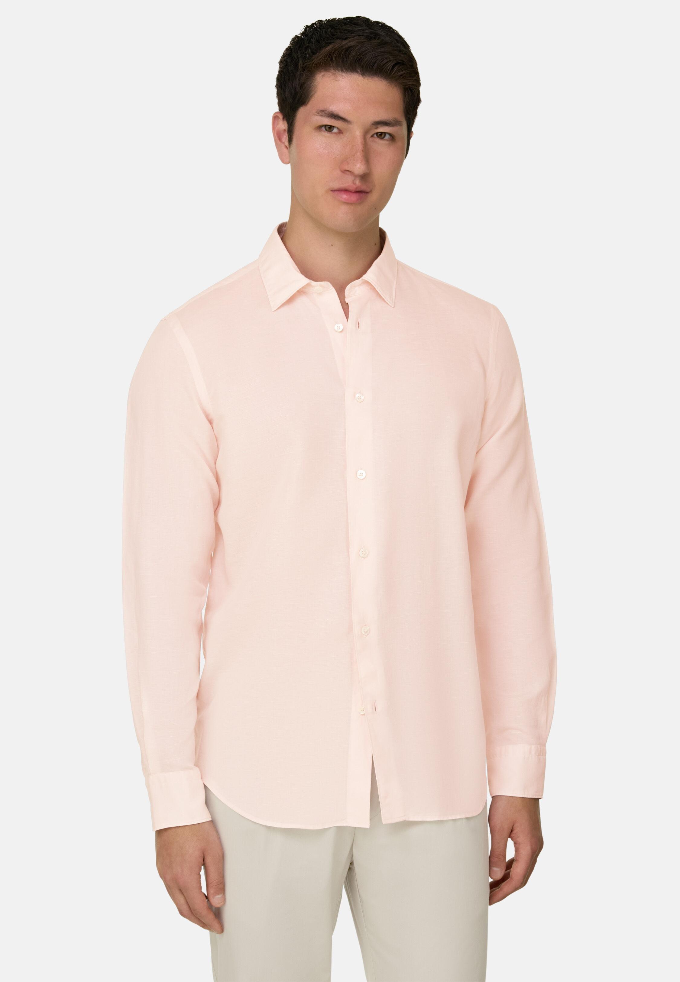 Regular Fit Tencel Linen Shirt, Pink, large image number 0