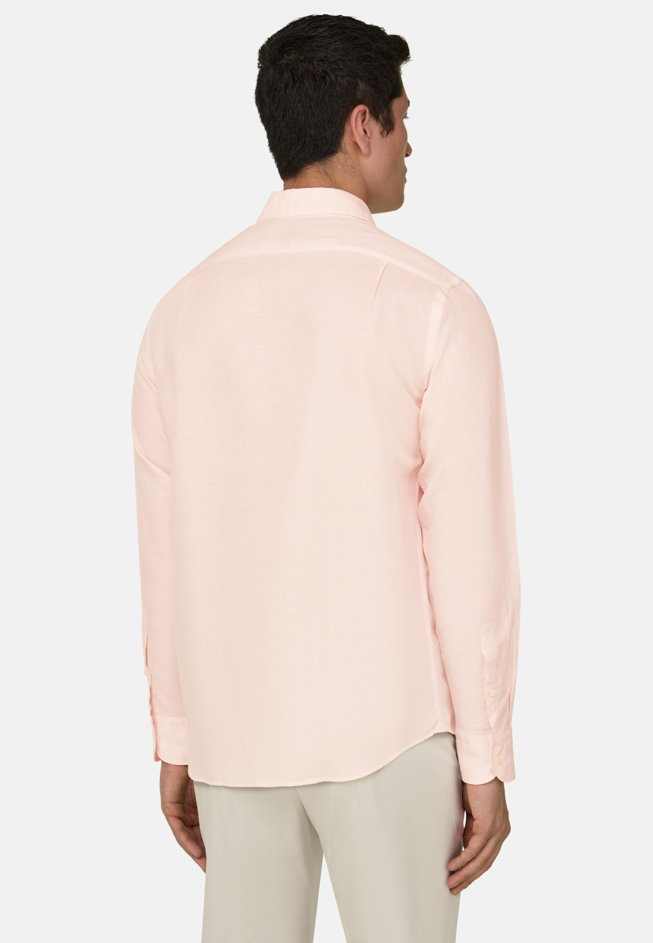 Regular Fit Tencel Linen Shirt, Pink, large image number 1