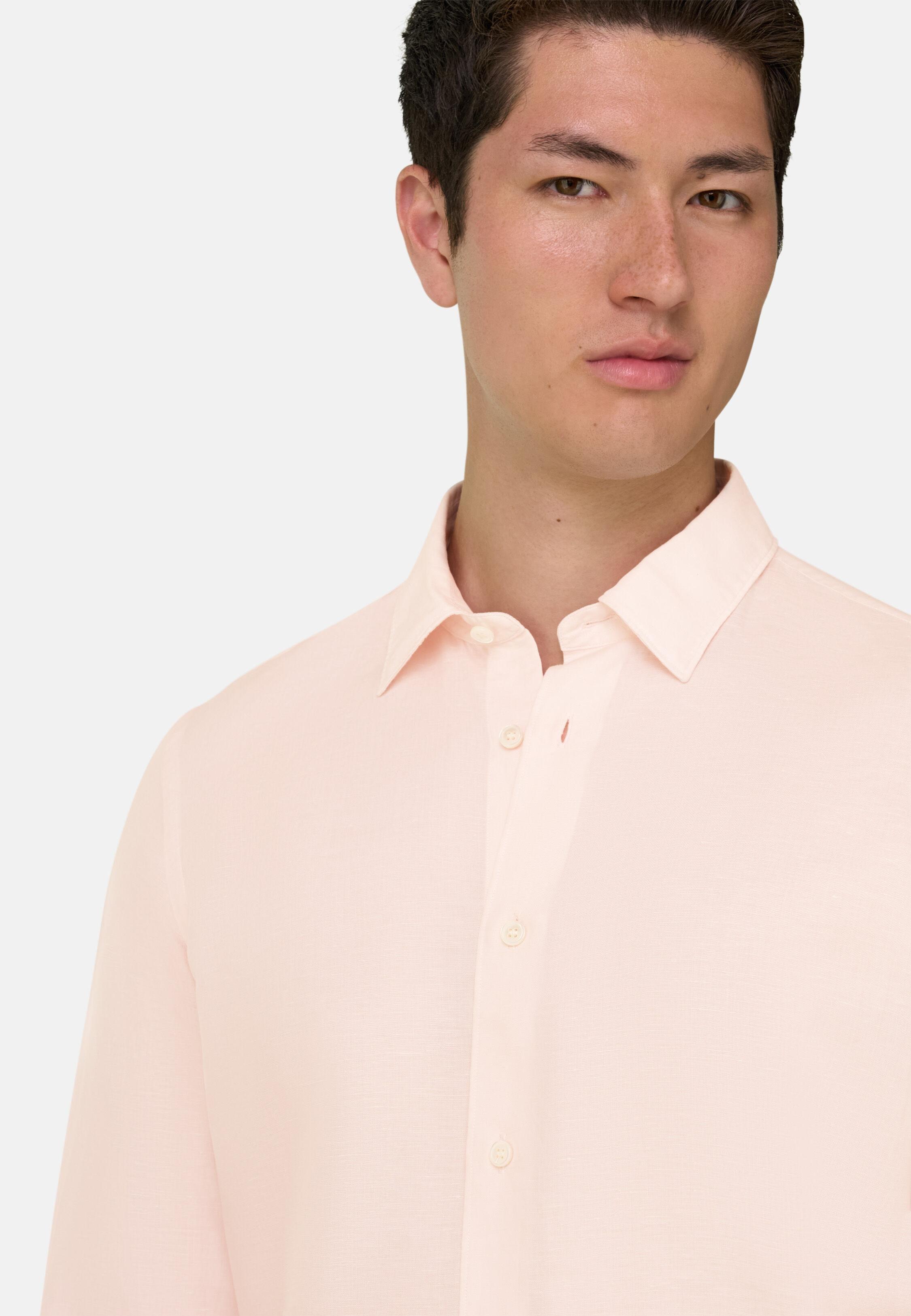 Regular Fit Tencel Linen Shirt, Pink, large image number 2