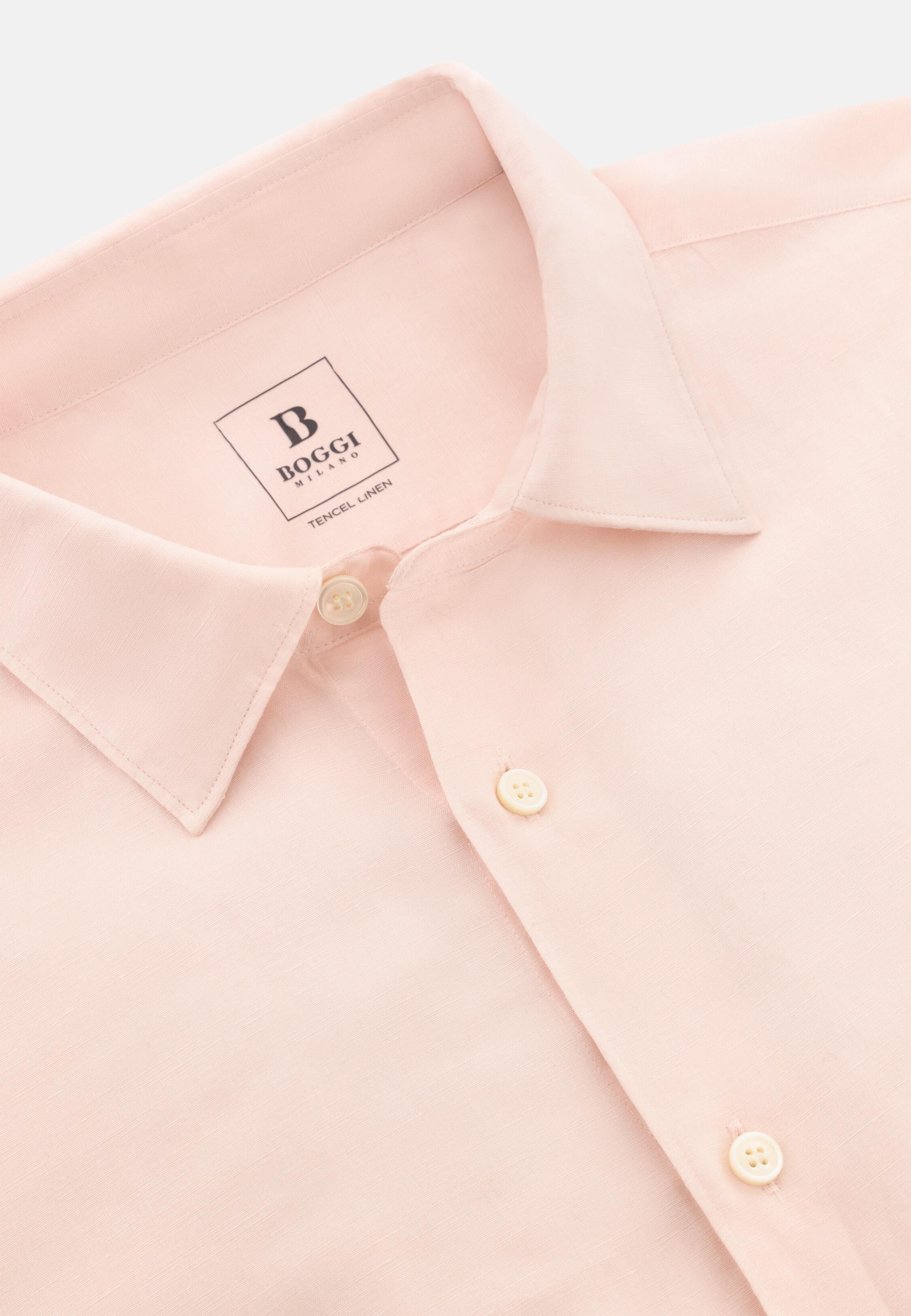 Regular Fit Tencel Linen Shirt, Pink, large image number 3
