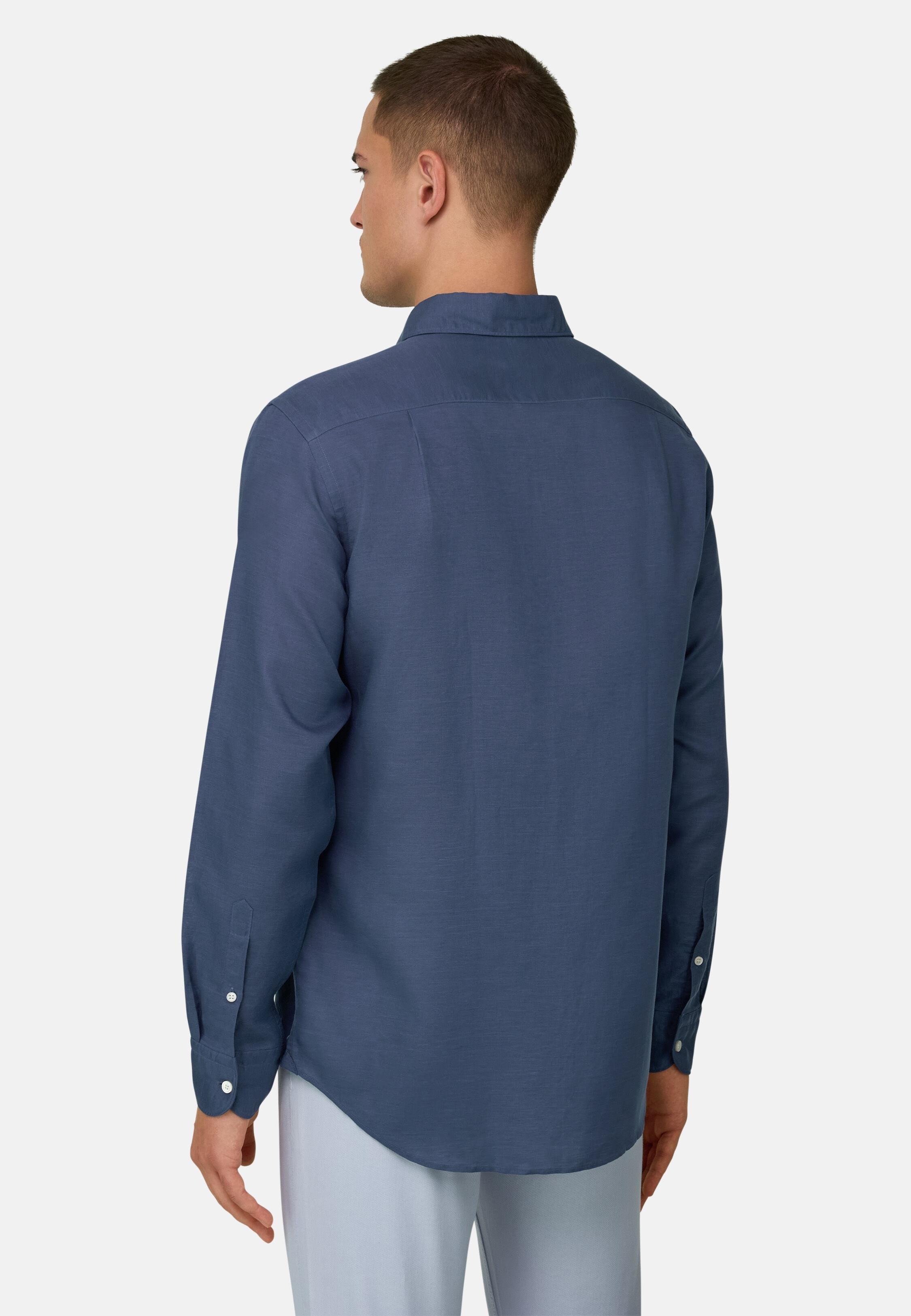 Regular Fit Tencel Linen Shirt, Blue, large image number 1