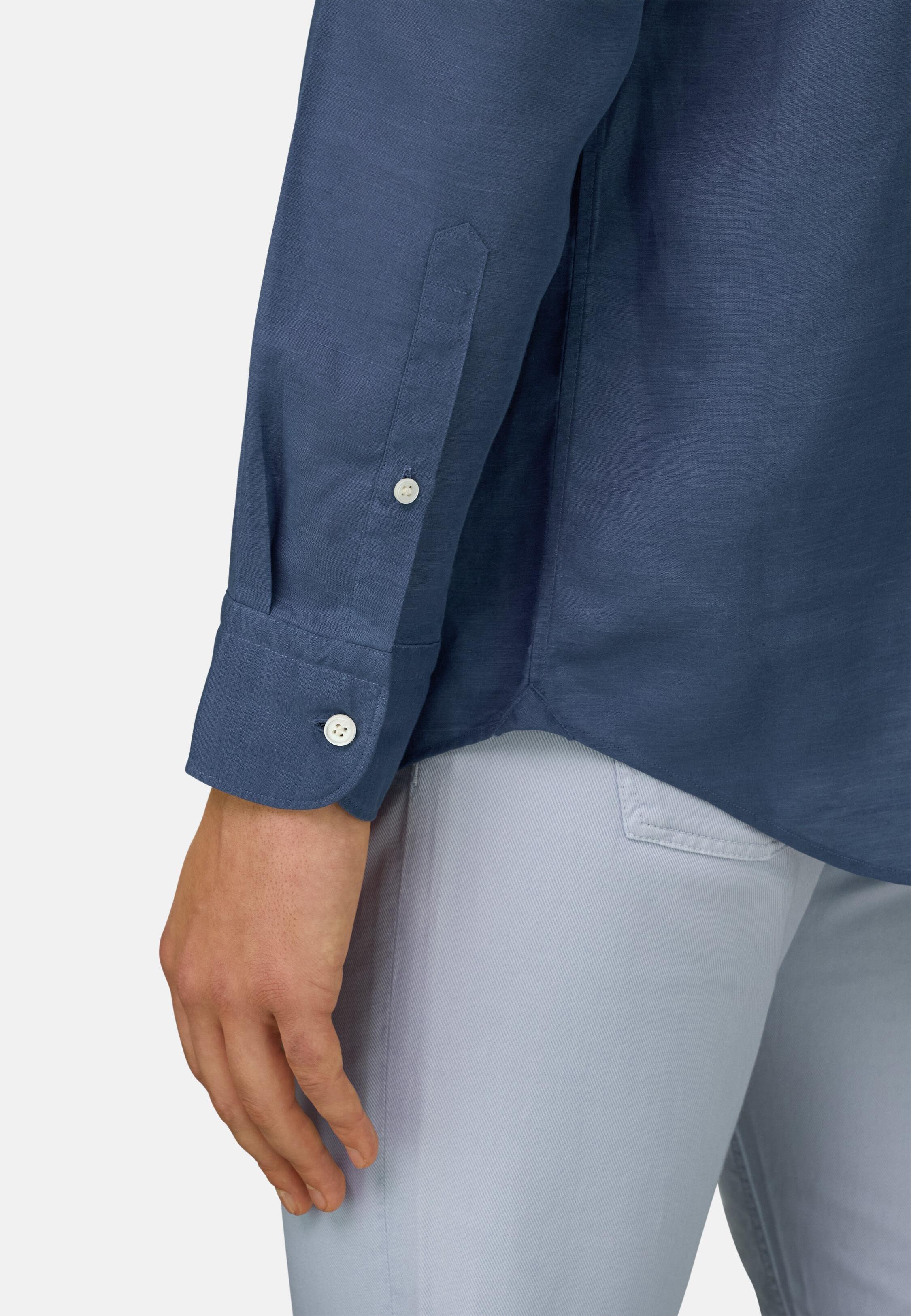 Regular Fit Tencel Linen Shirt, Blue, large image number 2