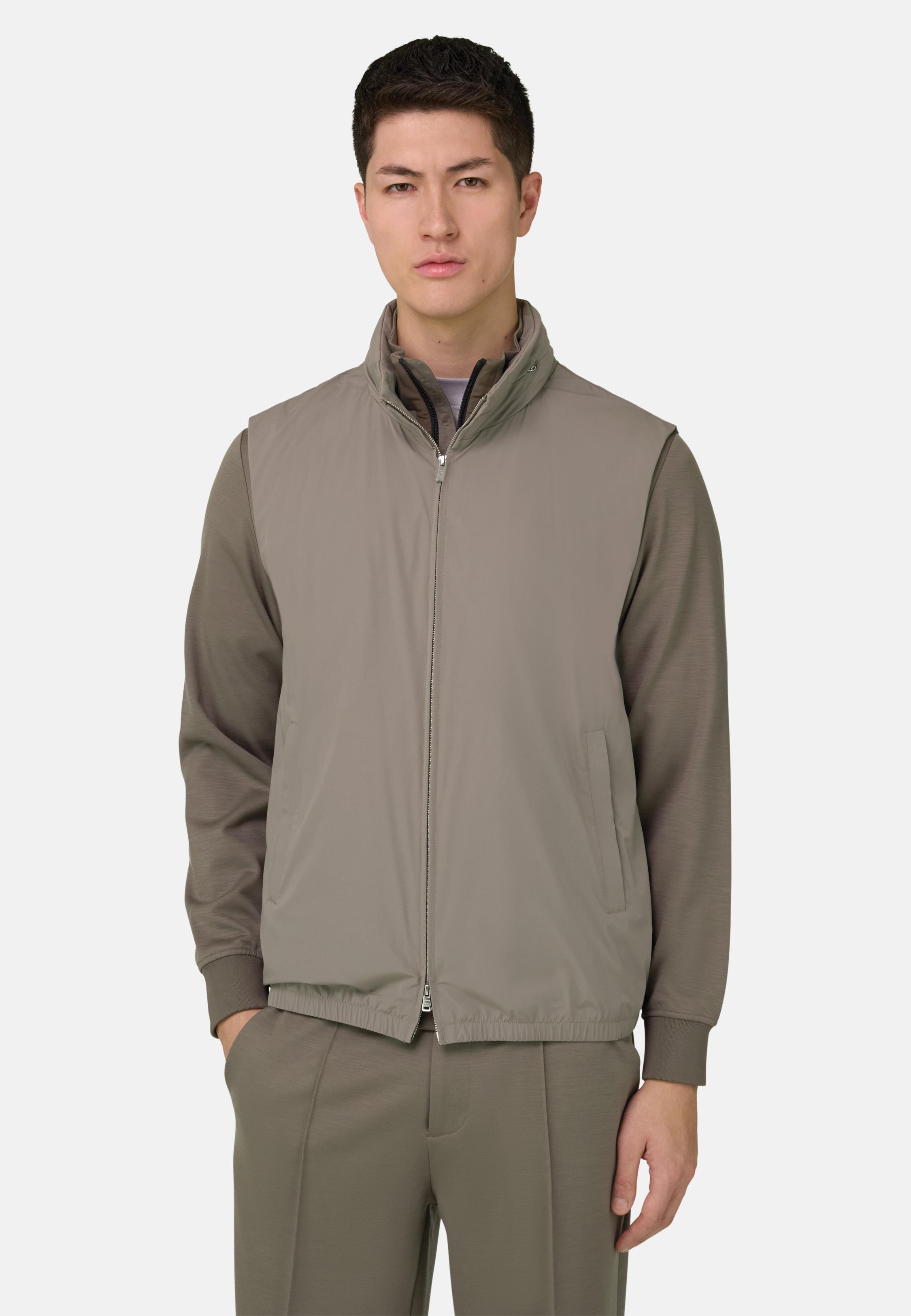 Technical Fabric Gilet Brown, 3901_MUD, large image number 0