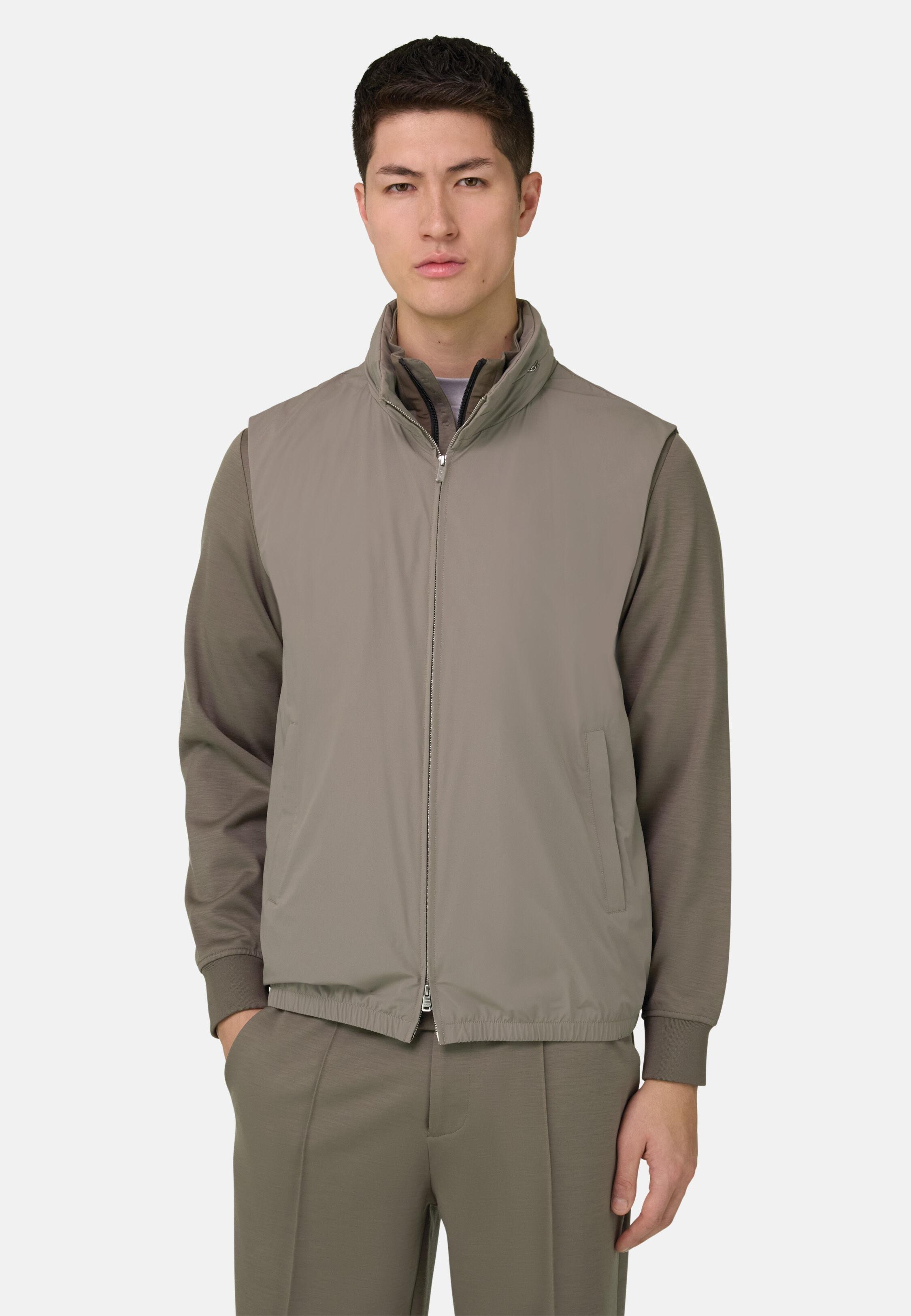 Technical Fabric Gilet Brown, 3901_MUD, medium