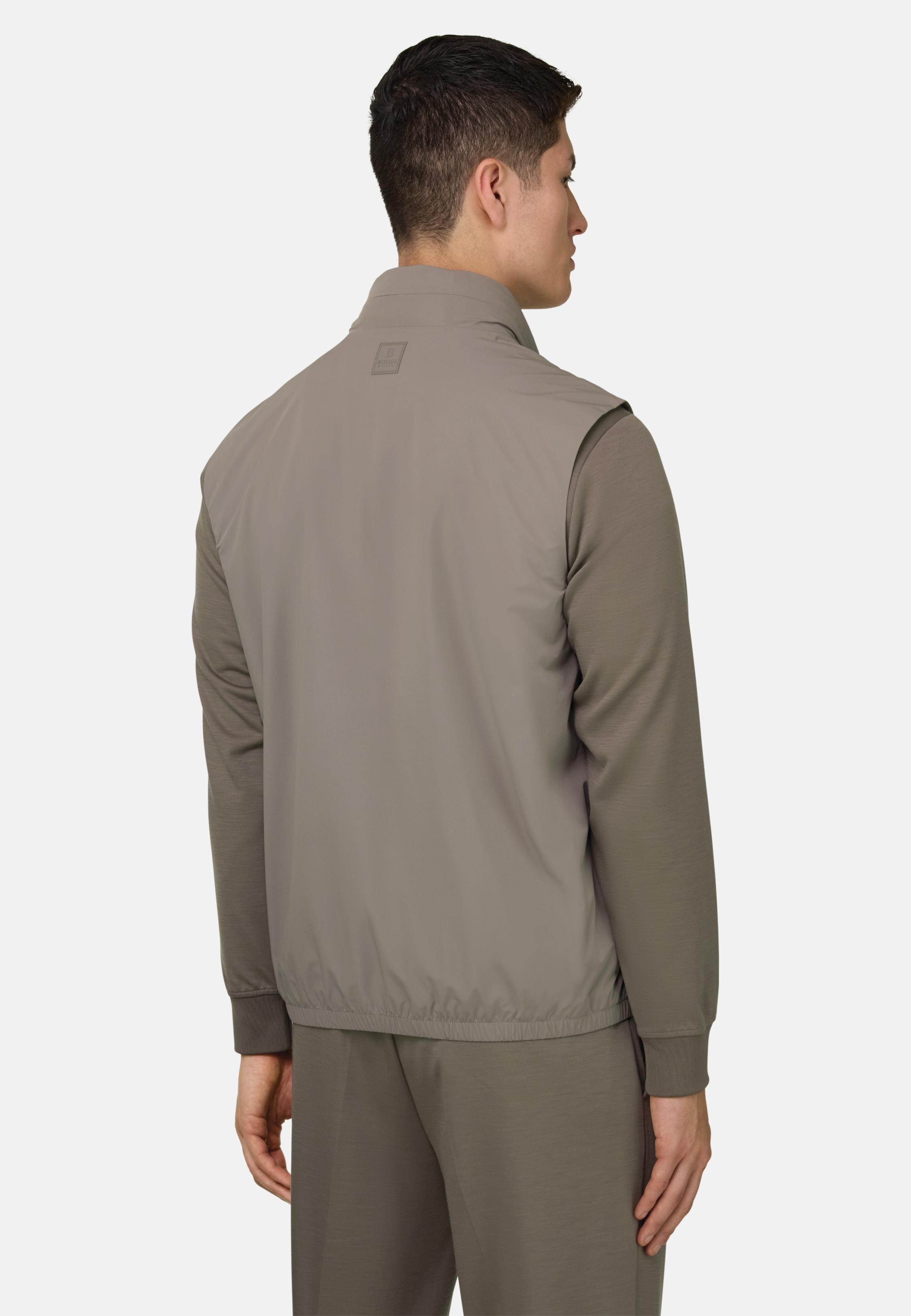 Technical Fabric Gilet Brown, 3901_MUD, large image number 1