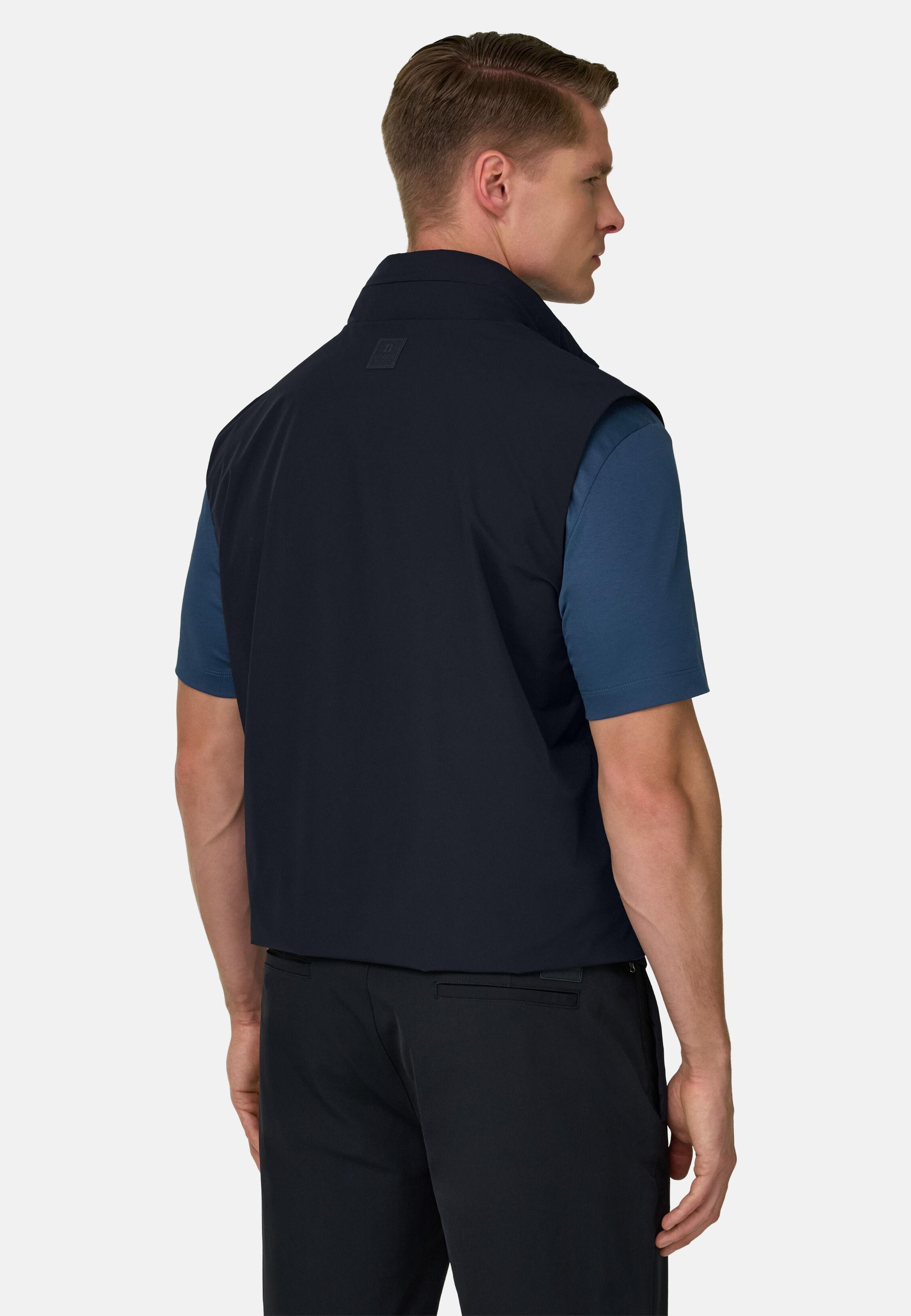 Technical Fabric Gilet Blue, Navy blue, medium