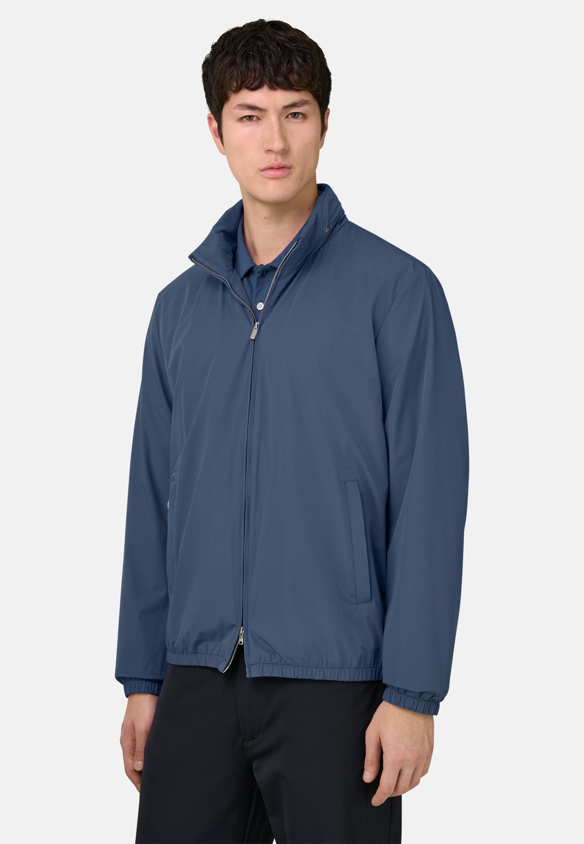 Technical Fabric Bomber Jacket Blue, 3901_AIRB, medium