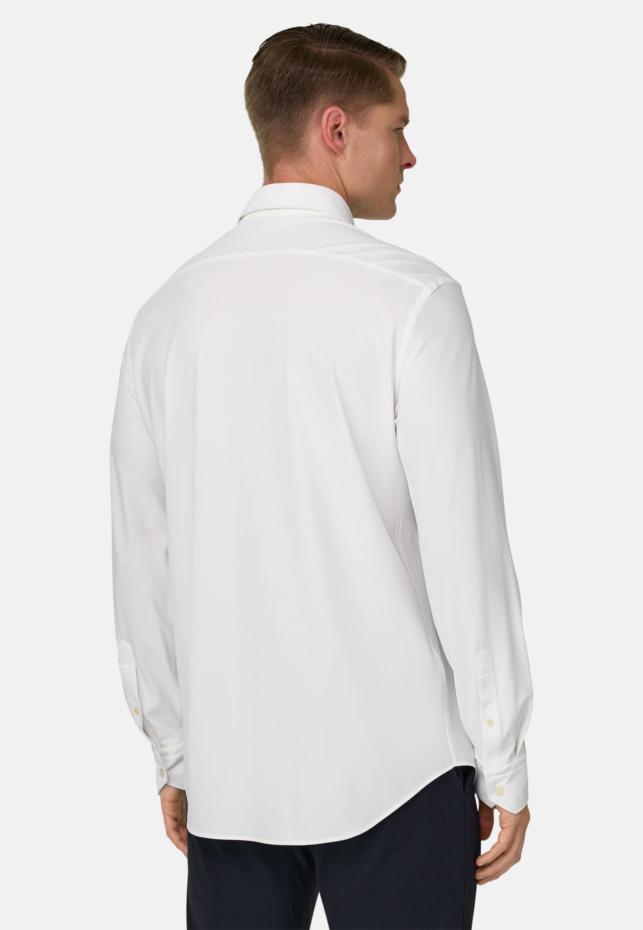 Slim Fit Stretch Nylon Shirt White, 3901_WHIT, medium