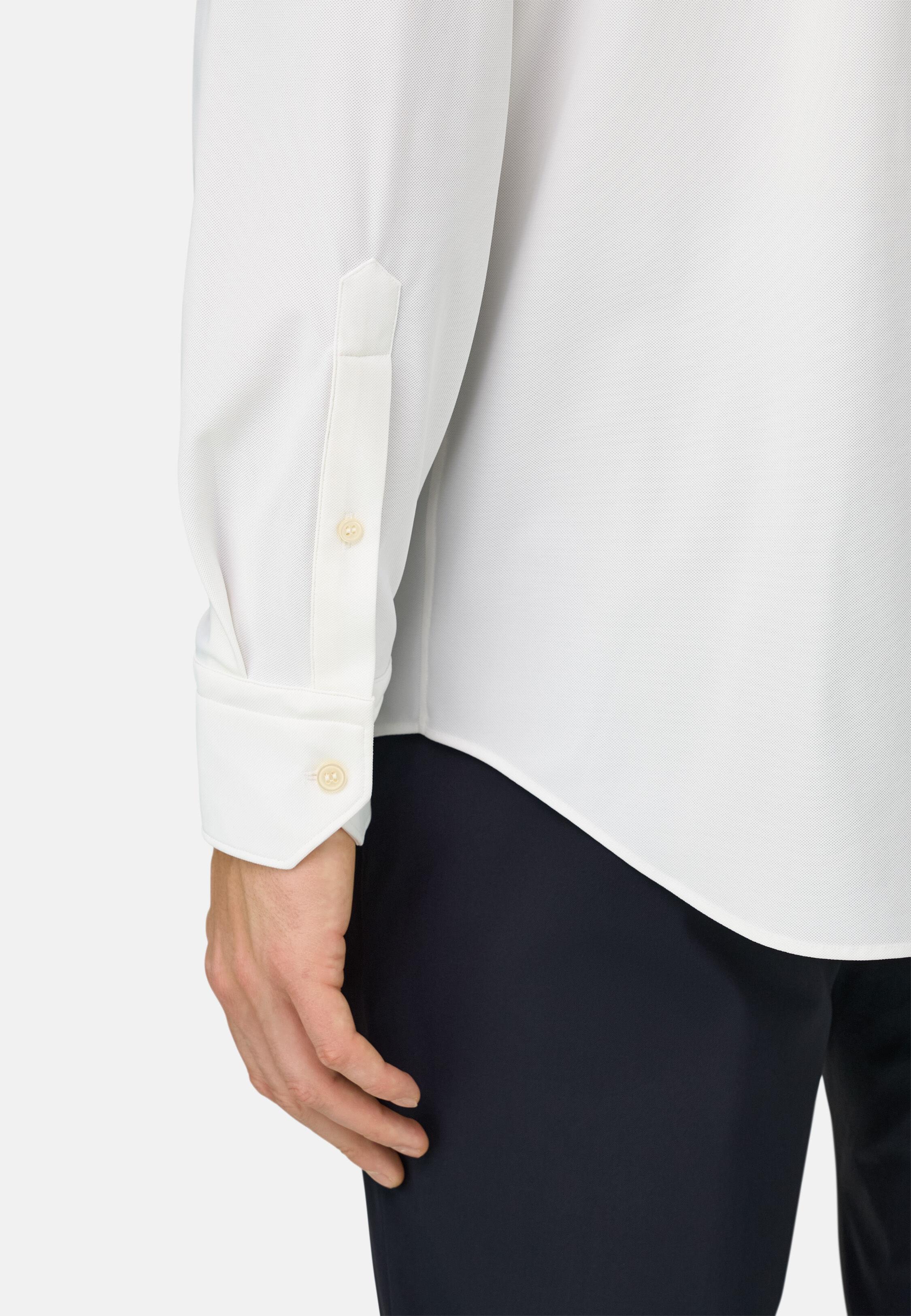 Slim Fit Stretch Nylon Shirt White, White, medium