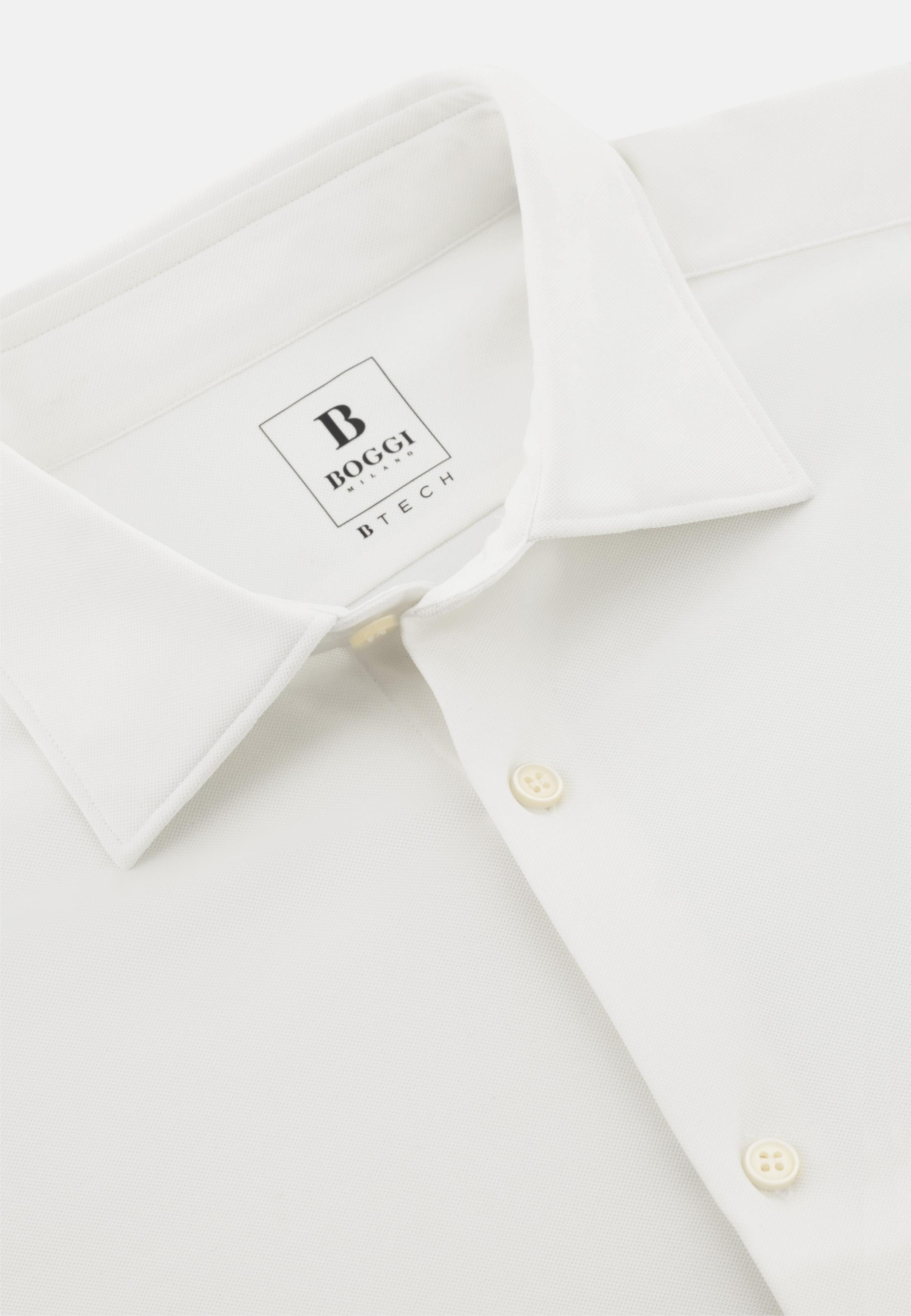 Slim Fit Stretch Nylon Shirt White, White, large image number 3