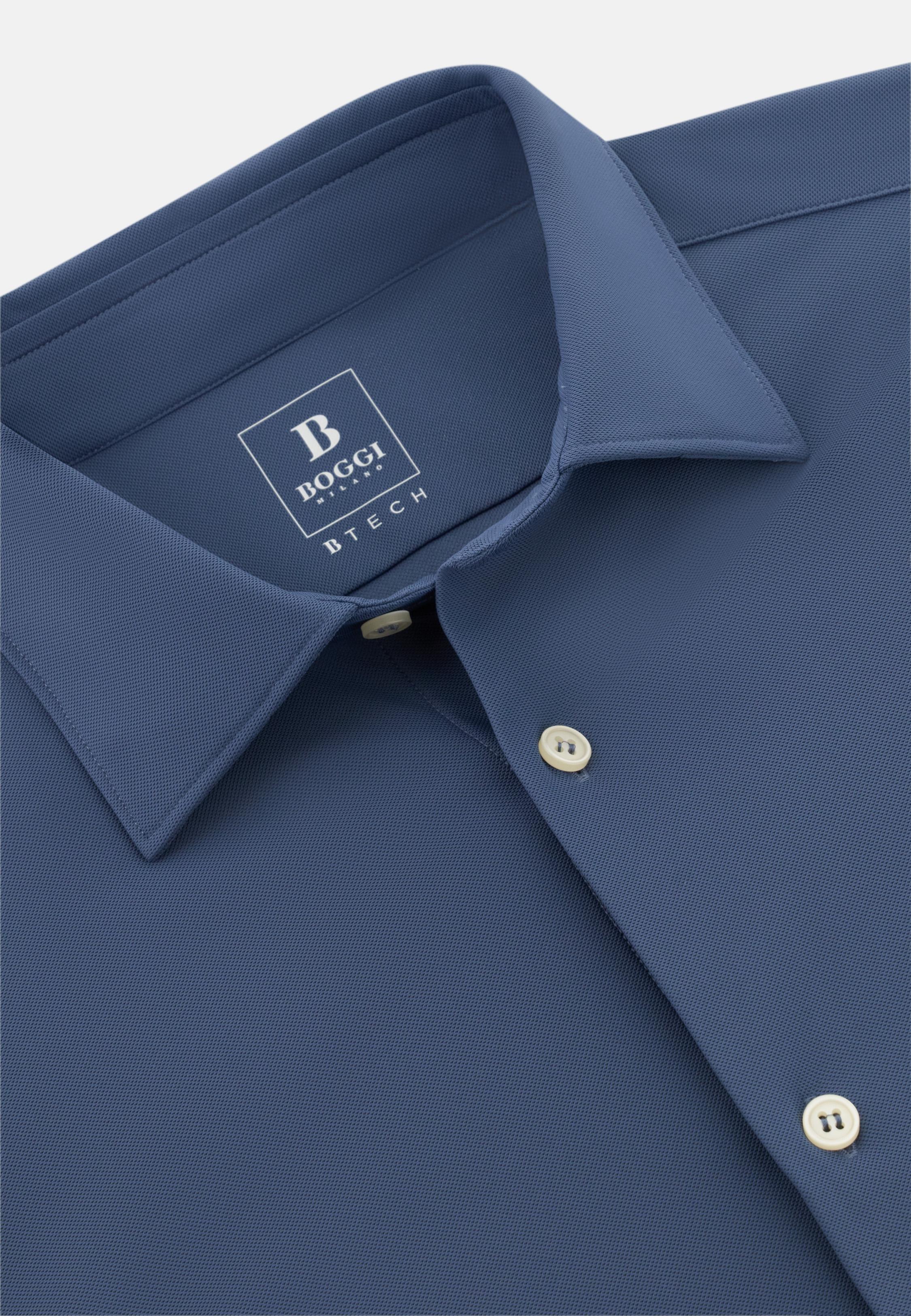 Slim Fit Stretch Nylon Shirt Blue, Air-blue, large image number 3