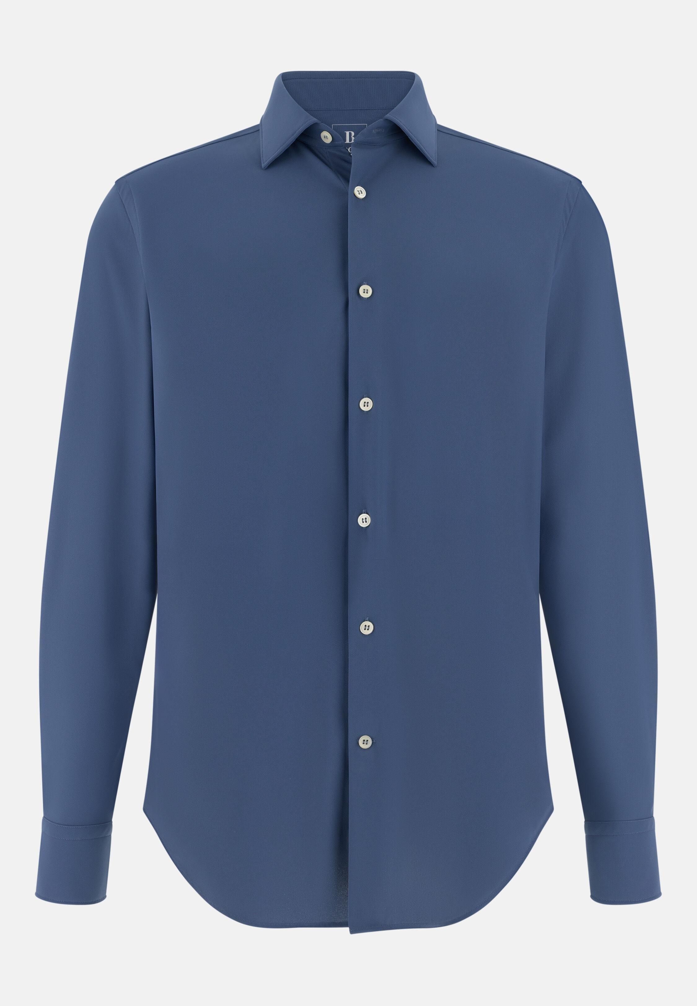 Shirt in Slim Fit Stretch Nylon, Air-Blue, Air-blue, large image number 5