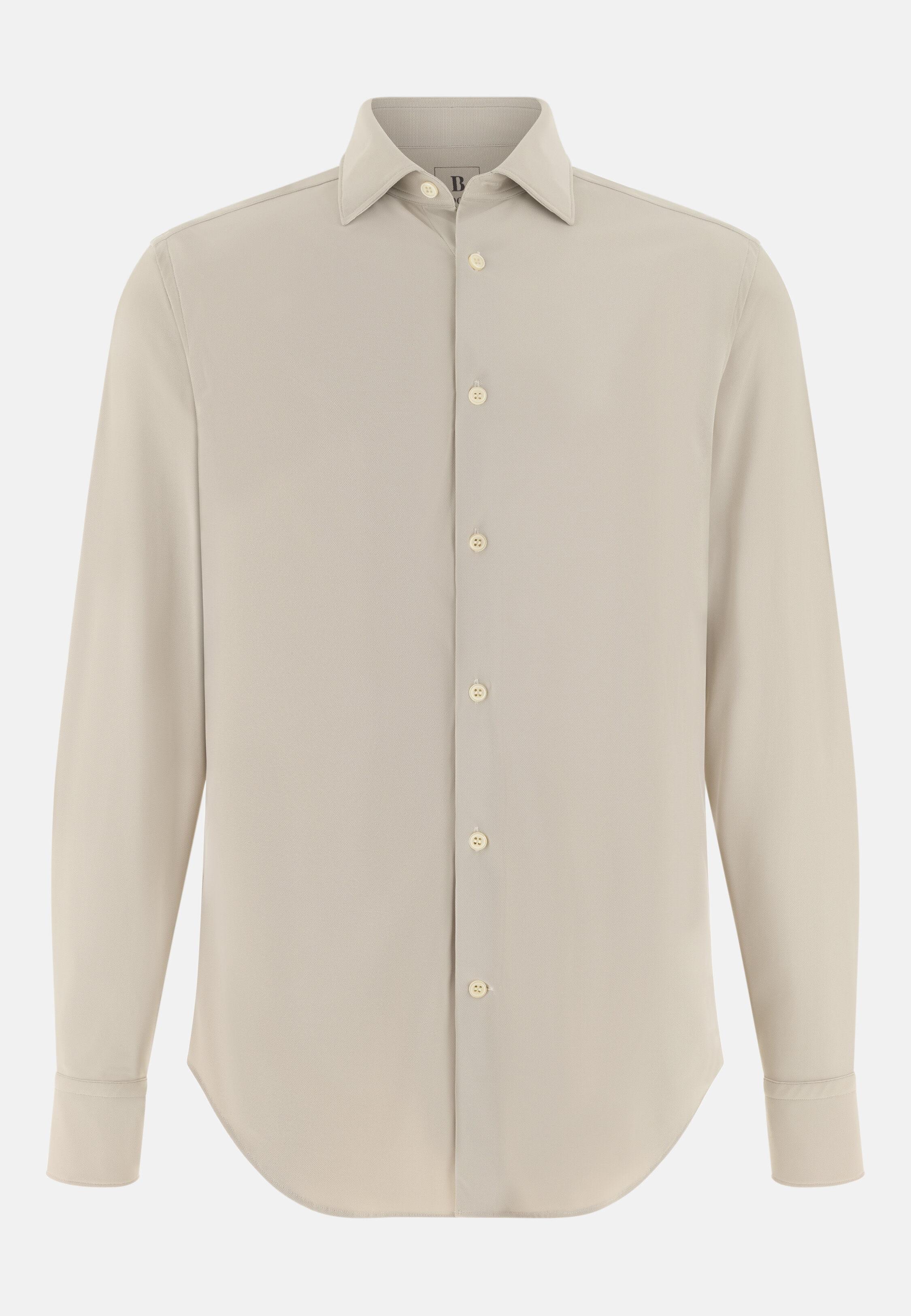 Slim Fit Stretch Nylon Shirt Sand, Sand, large image number 4