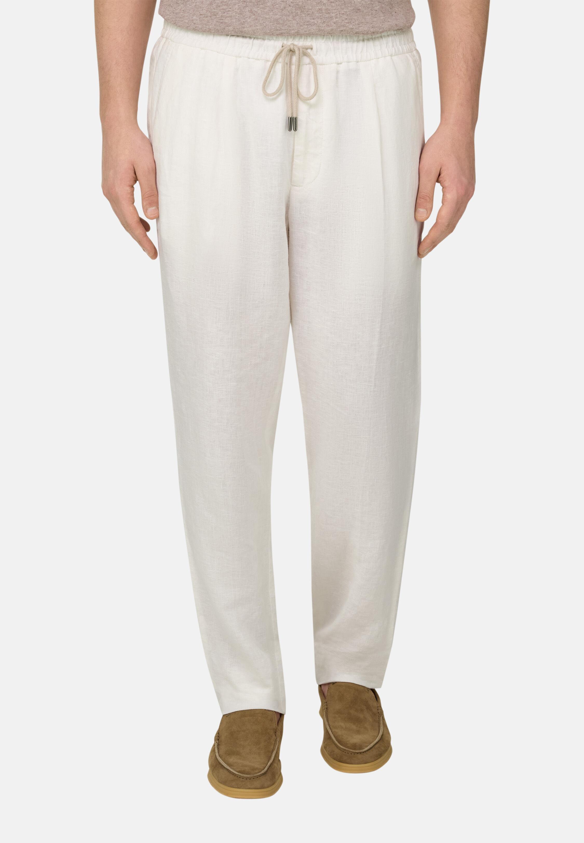 City Linen Trousers White, White, large image number 0