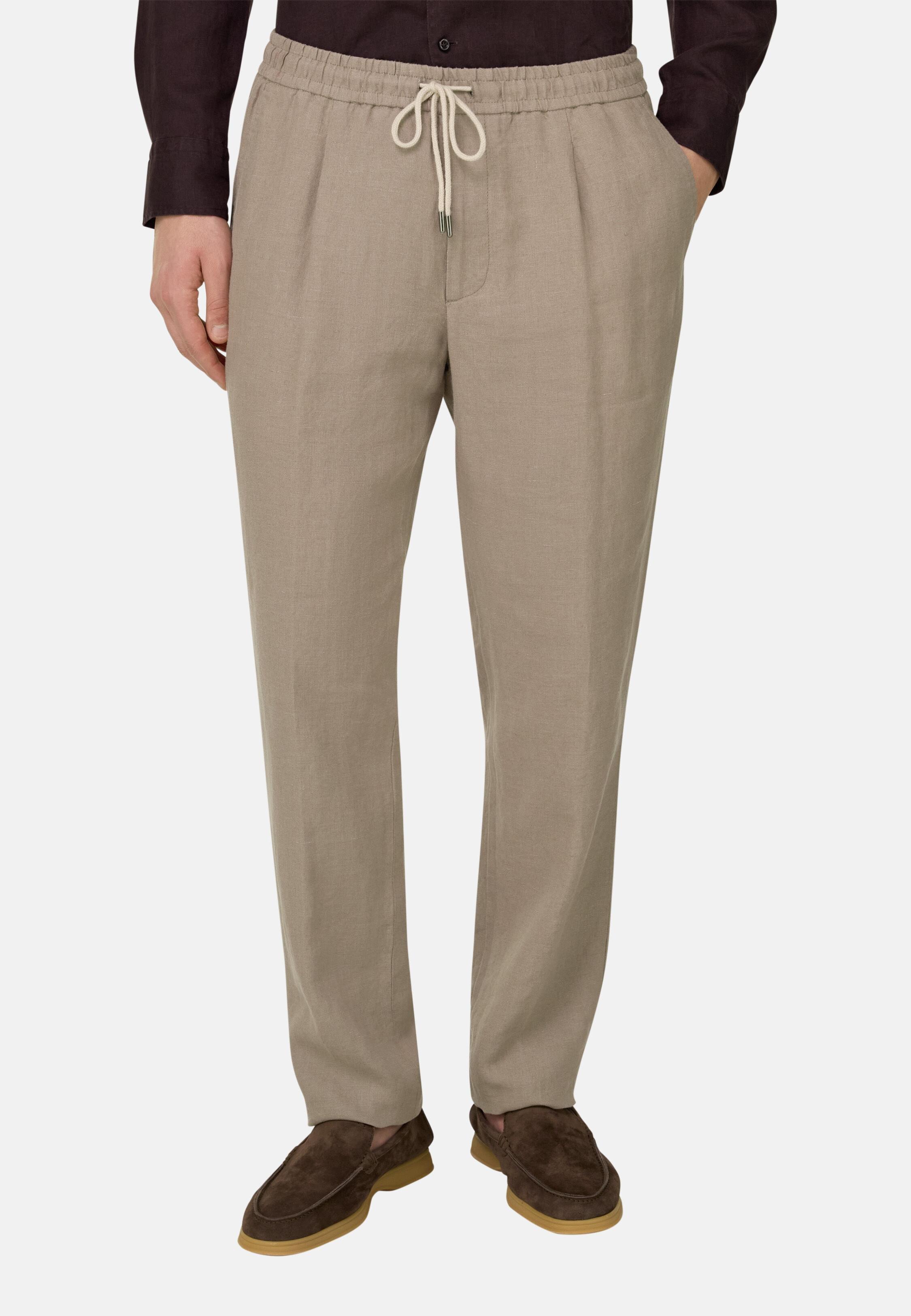 City Linen Trousers Taupe, Taupe, large image number 0
