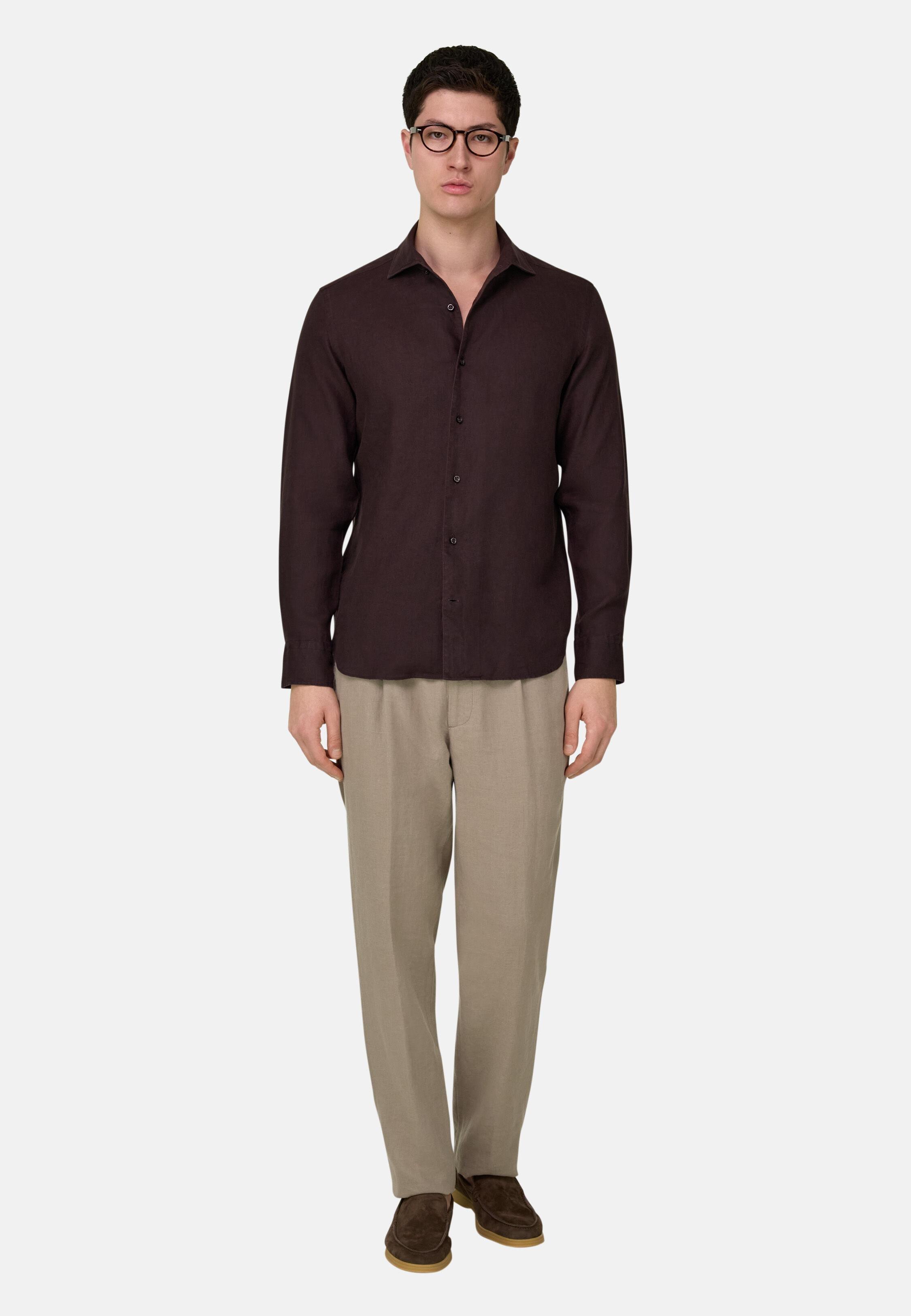 City Linen Trousers Taupe, Taupe, large image number 1