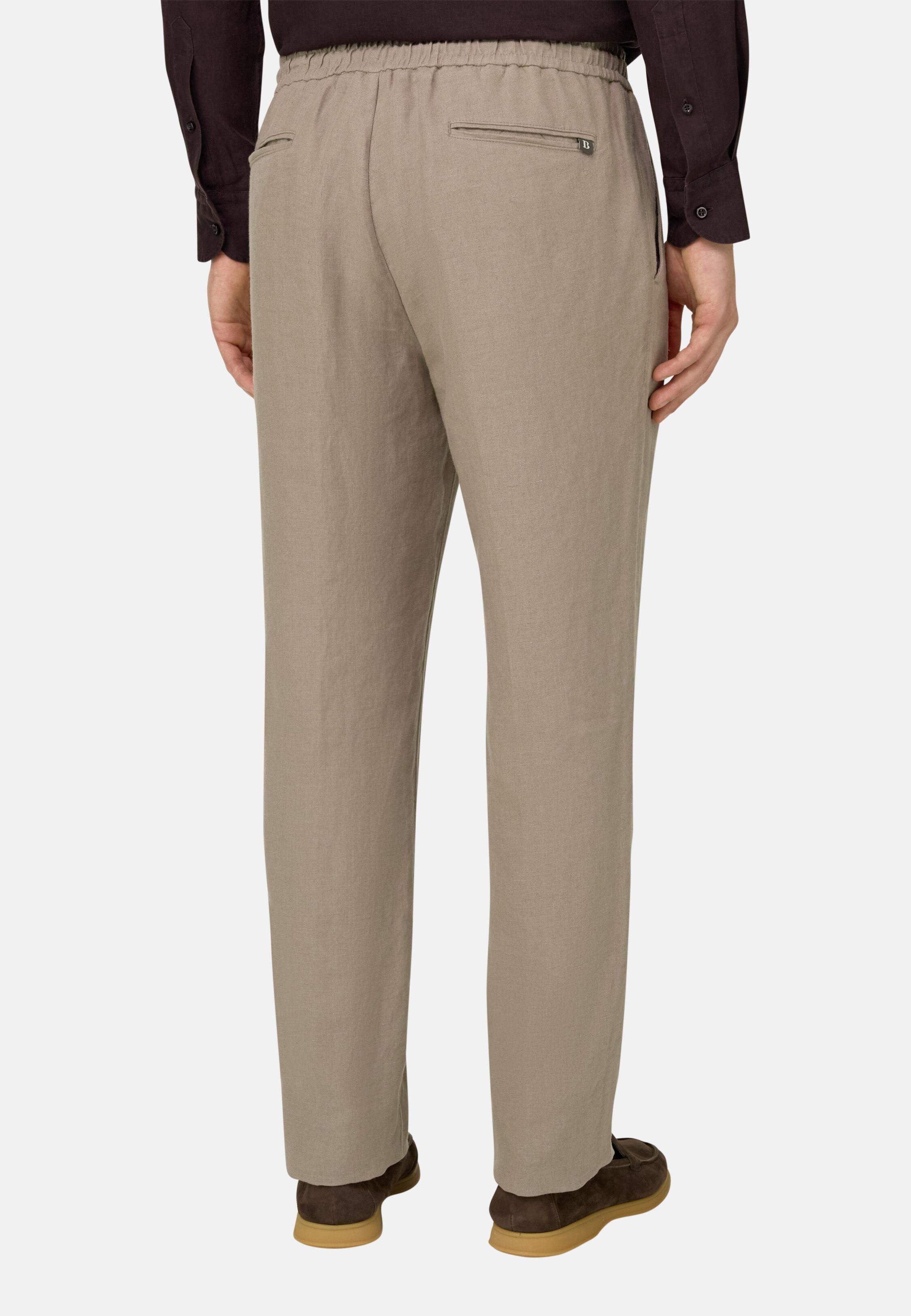 City Linen Trousers Taupe, Taupe, large image number 2