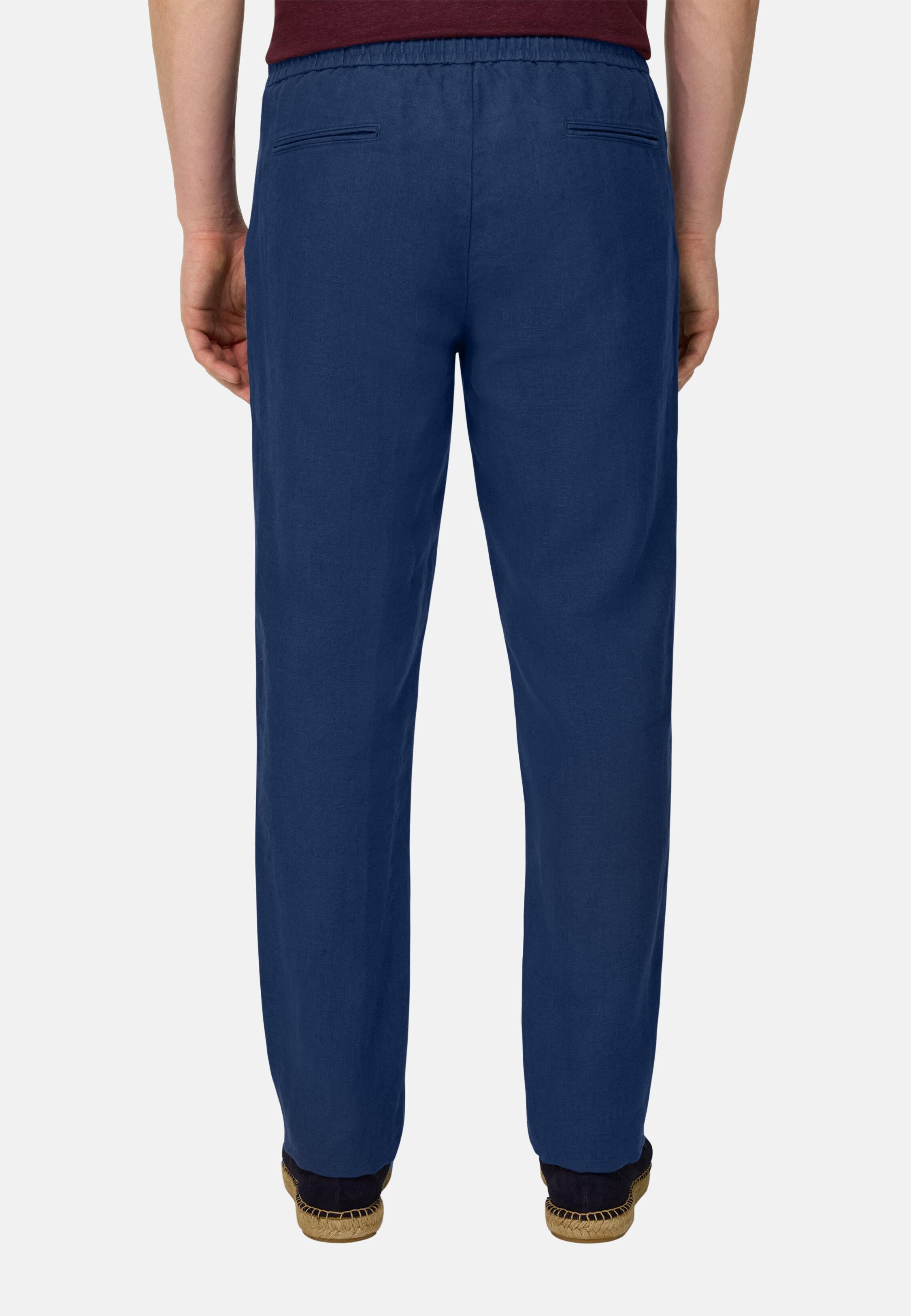 City Linen Trousers, Blue, large image number 2