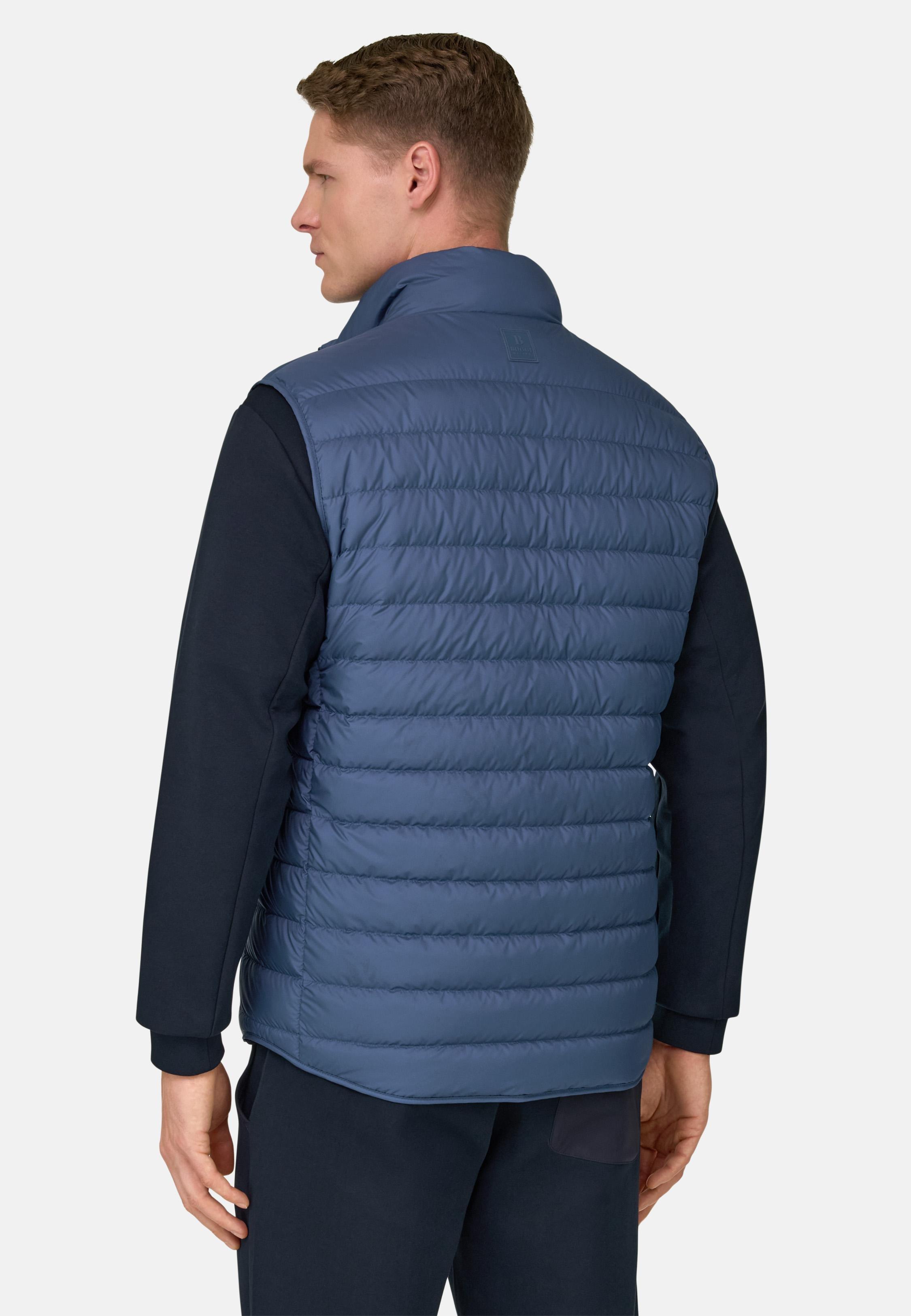 Gilet In Recycled Fabric With Goose Down Blue, Air-blue, large image number 1