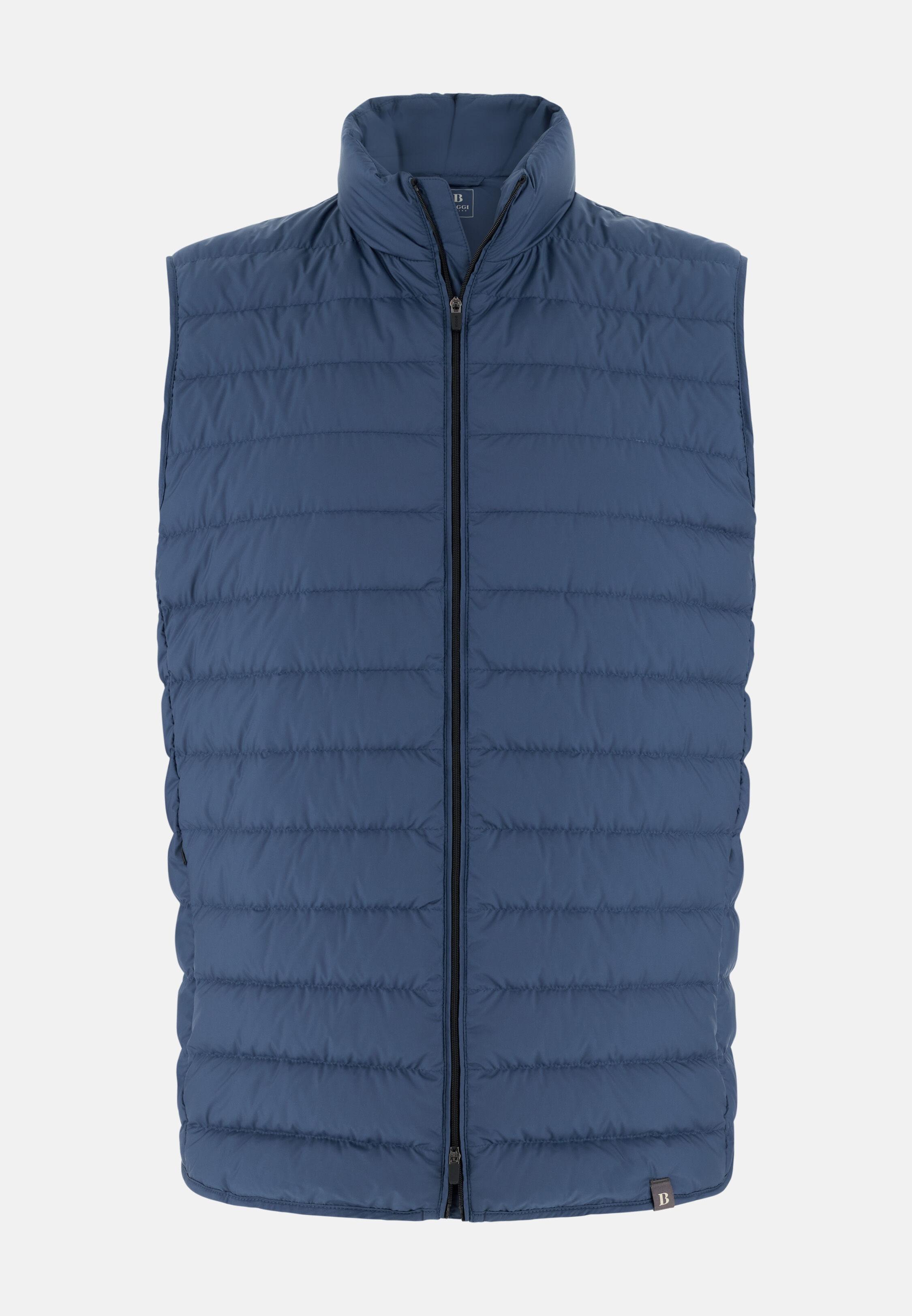 Gilet In Recycled Fabric With Goose Down Blue, 3901_AIRB, large image number 3