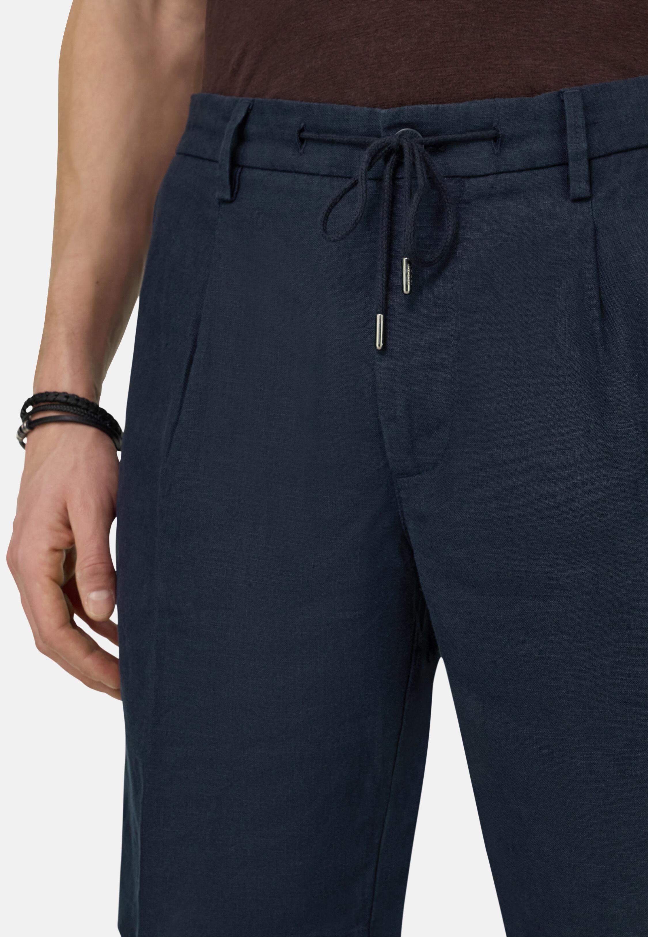 بيربيجاس من الكتان كحلي, Navy blue, large image number 3