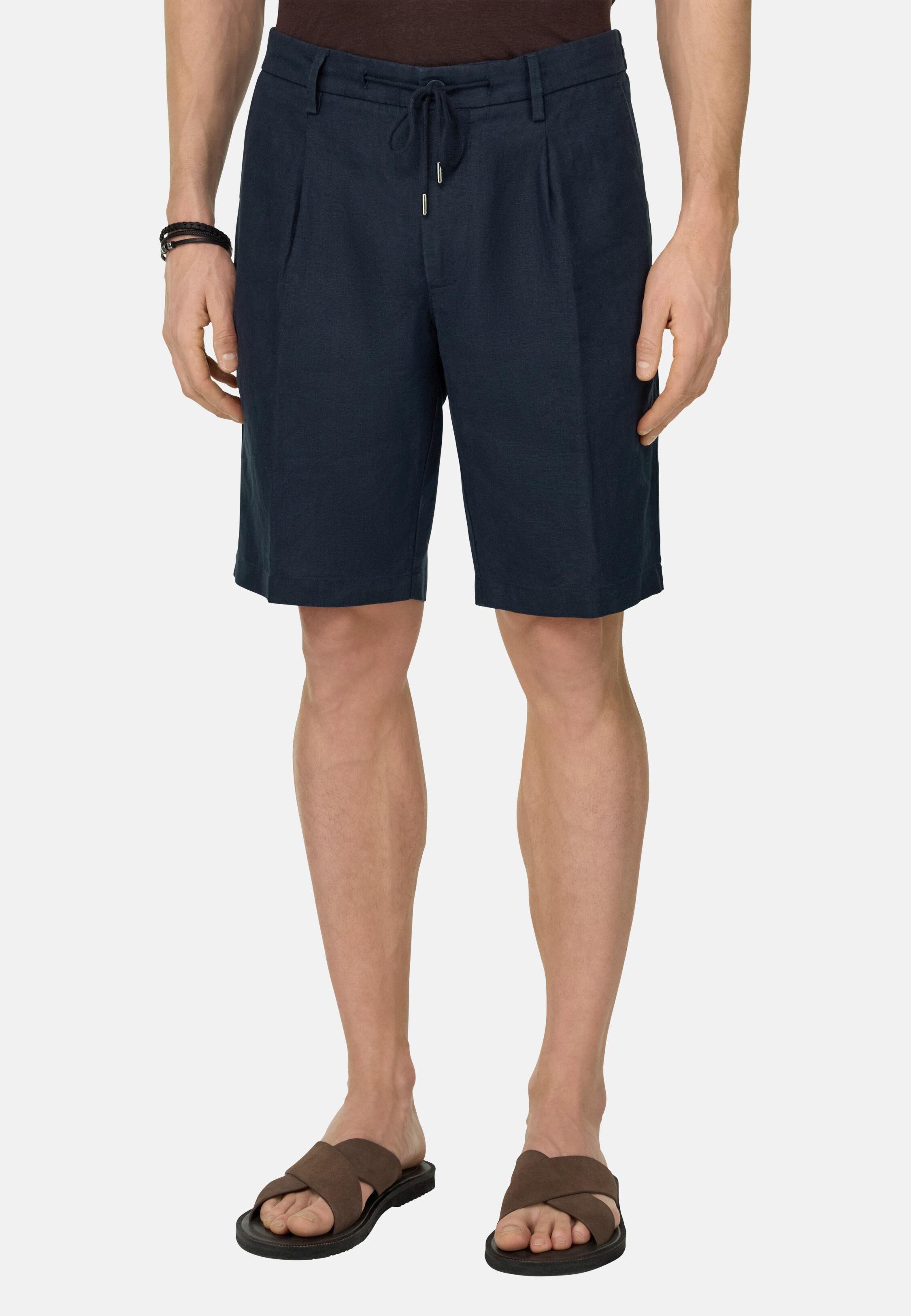 بيربيجاس من الكتان كحلي, Navy blue, large image number 4