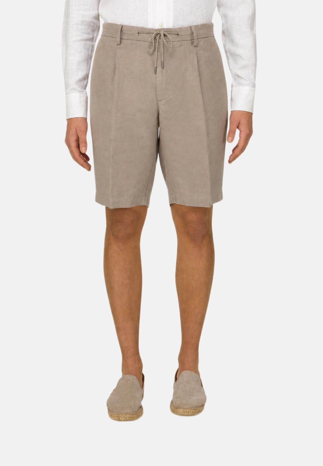 Bermudas in Linen Taupe, Taupe, large image number 0