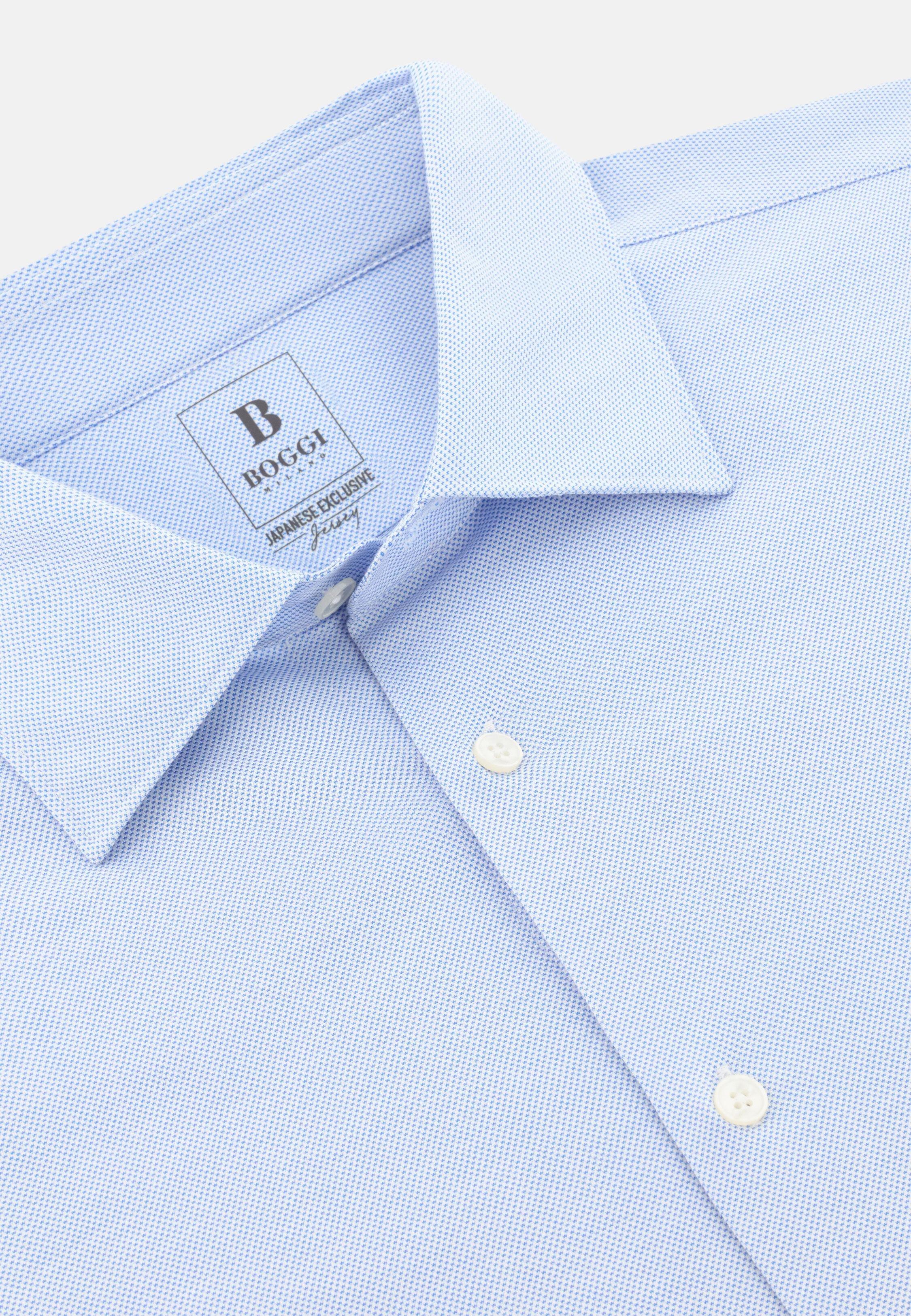 Regular Fit Japanese Jersey Polo Shirt Light Blue, Light Blue, large image number 3
