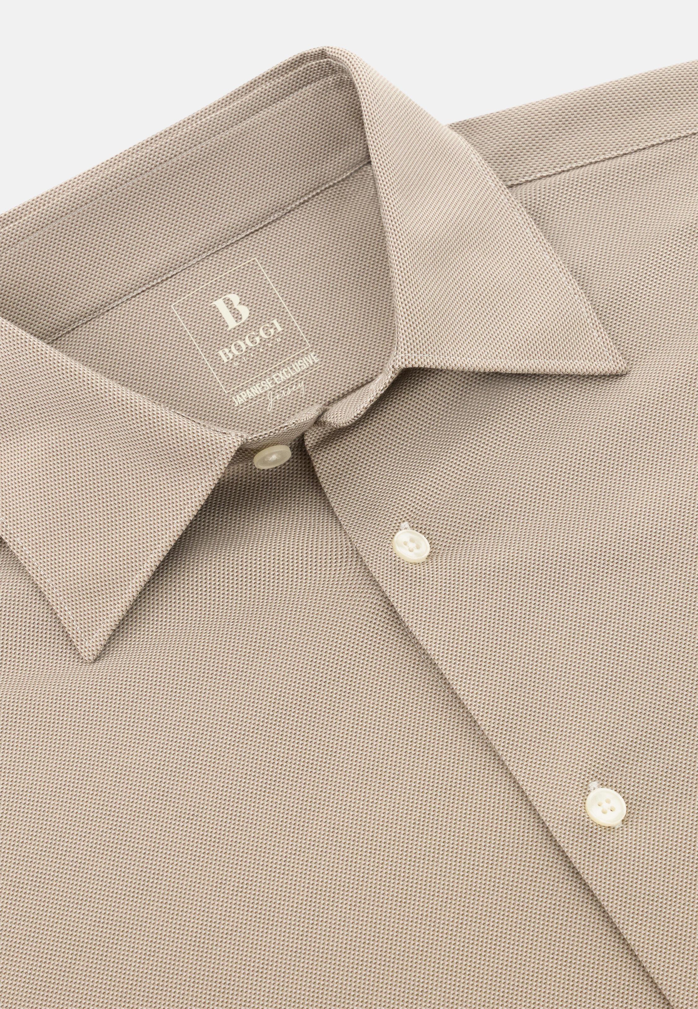 Regular Fit Japanese Jersey Polo Shirt Brown, Brown, large image number 3