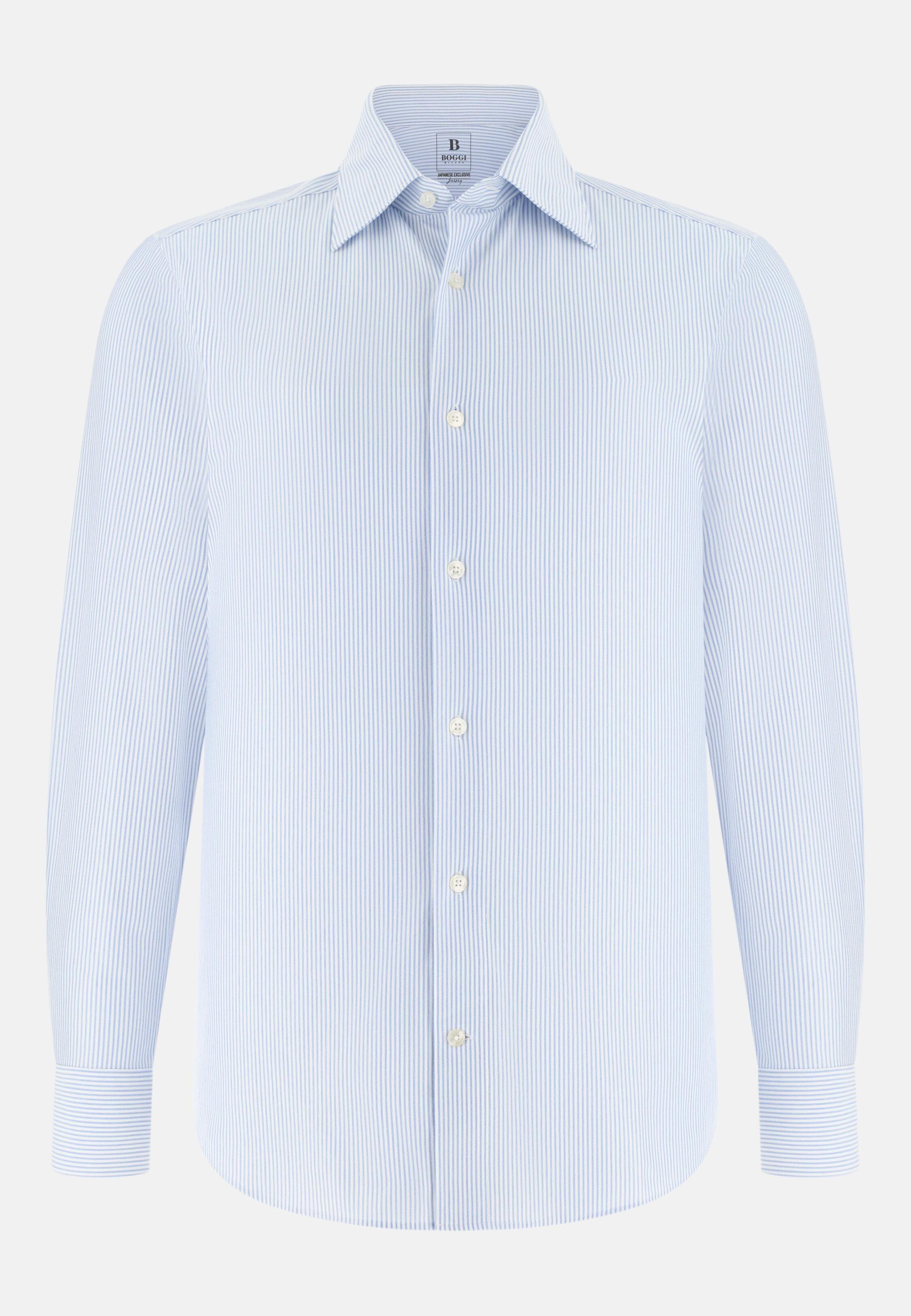 Regular Fit Japanese Jersey Polo Shirt Blue, 3901_LTBL, large image number 4