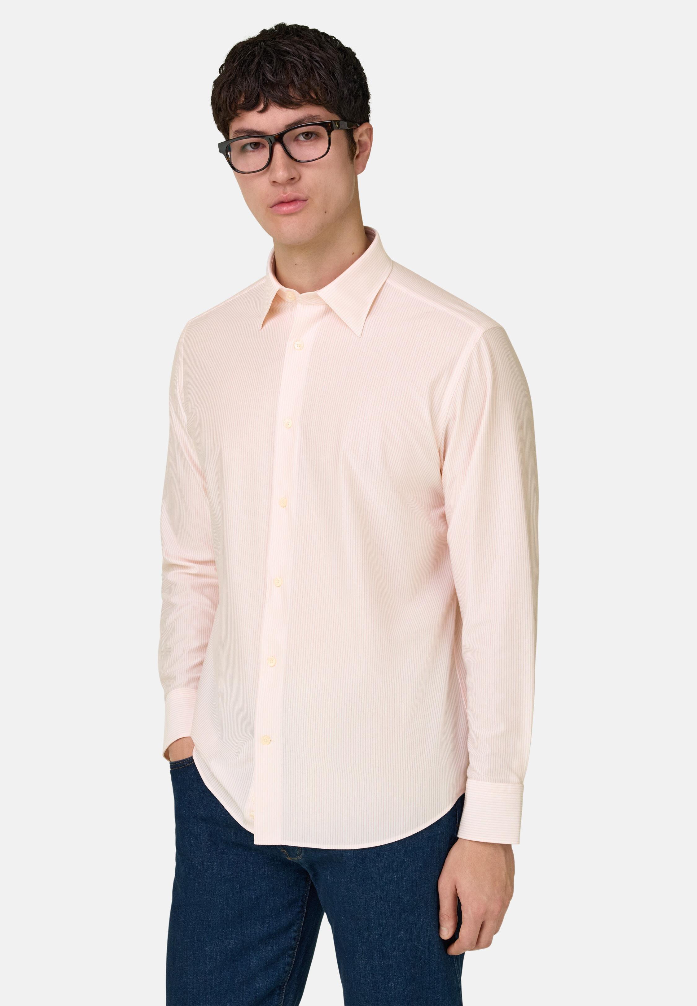 قميص بولو جيرسي ياباني بقصة عادية وردي, Pink, medium