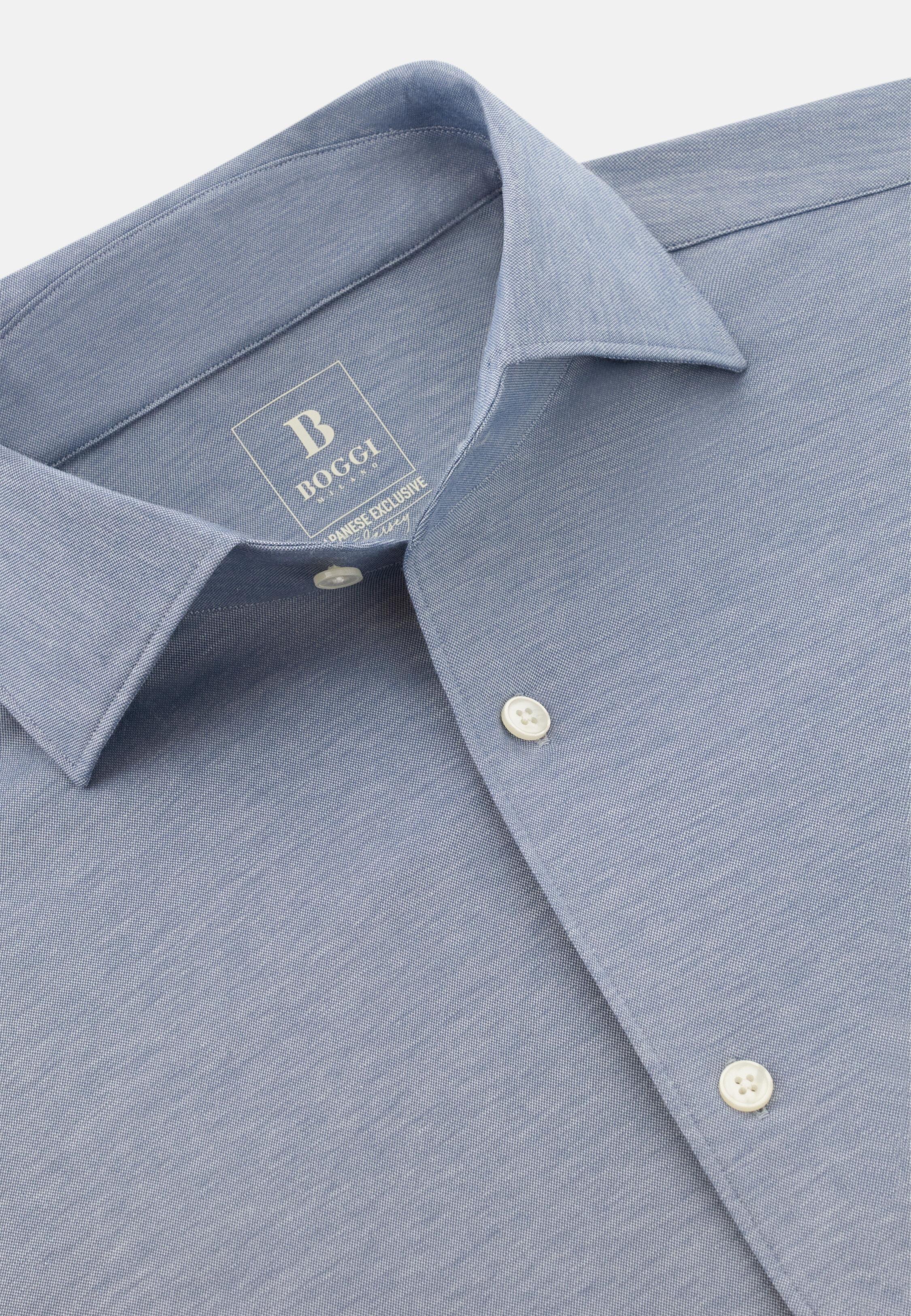 Polo Shirt With A New York Collar Blue, 3901_INDI, large image number 3